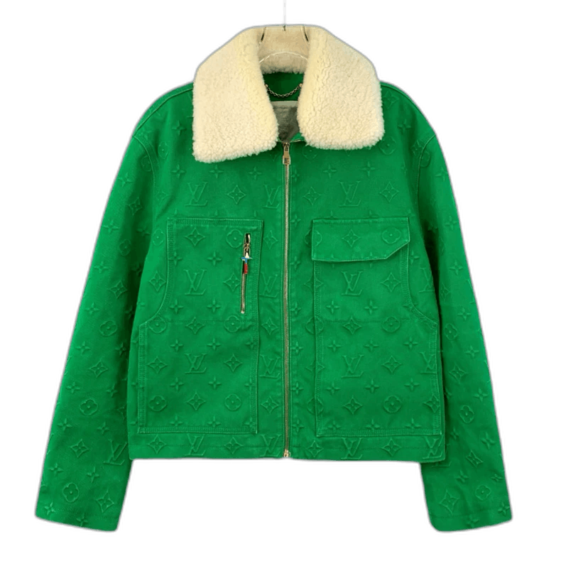 Louis Vuitton Louis Vuitton Green Logo Embossed Jacket-2507 Size US L / EU 52-54 / 3 - 1 Thumbnail