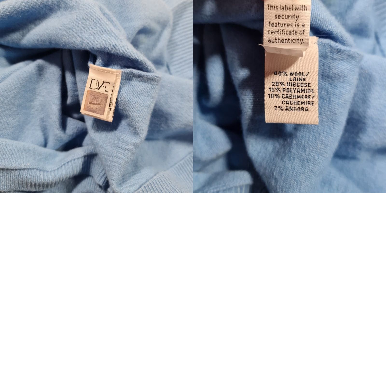 Diane von Furstenberg Diane von Furstenberg Jumper Womens Small Wool Cashmere Relaxed Pullover Long Sleeve Round Neck Knit Shirt/Top V-Neck not allowed; keep to original: Size S / US 4 / IT 40 - 9 Thumbnail