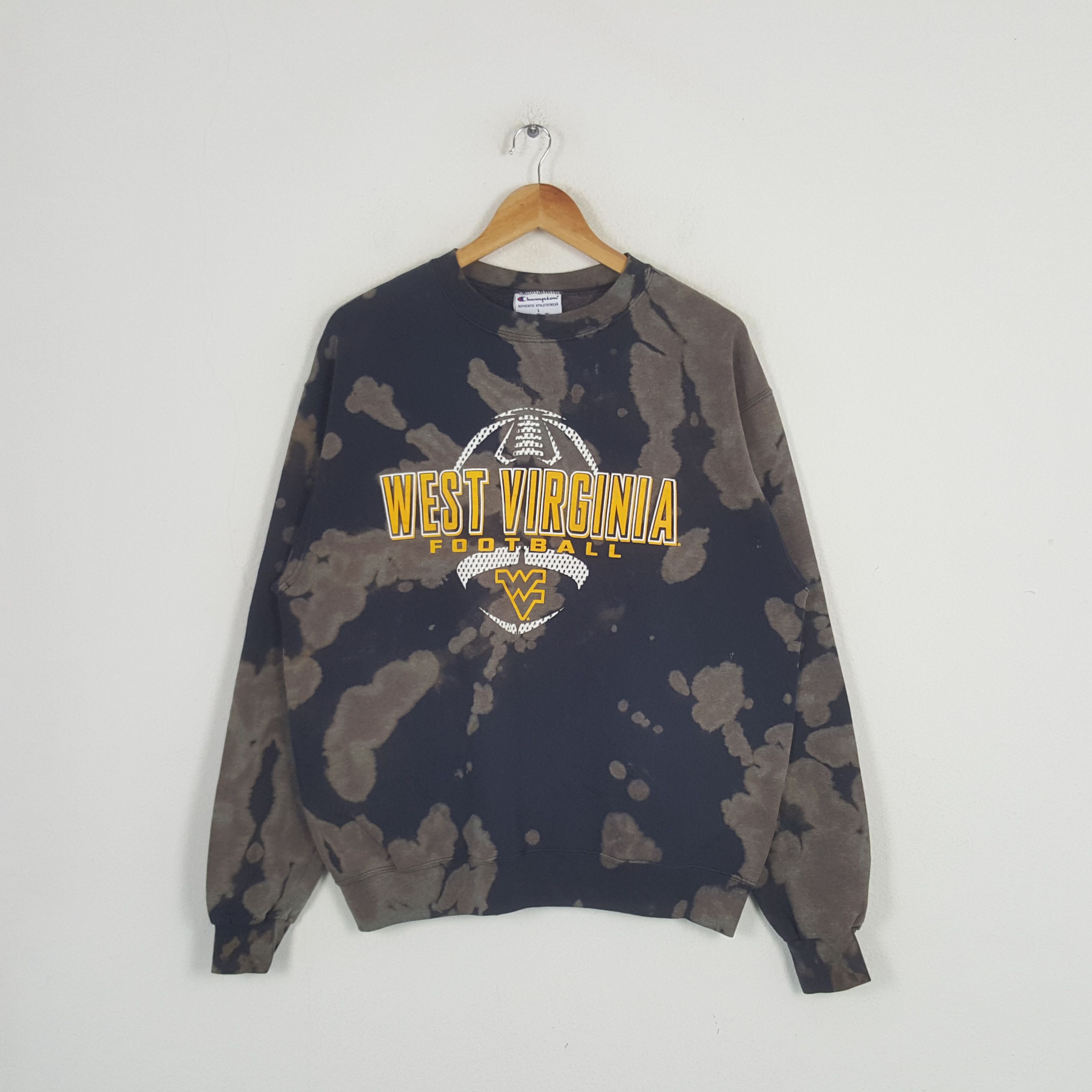 Champion Vintage West Virginia Football Tie-dye Sweatshirt C283N28 Size US L / EU 52-54 / 3 - 1 Thumbnail