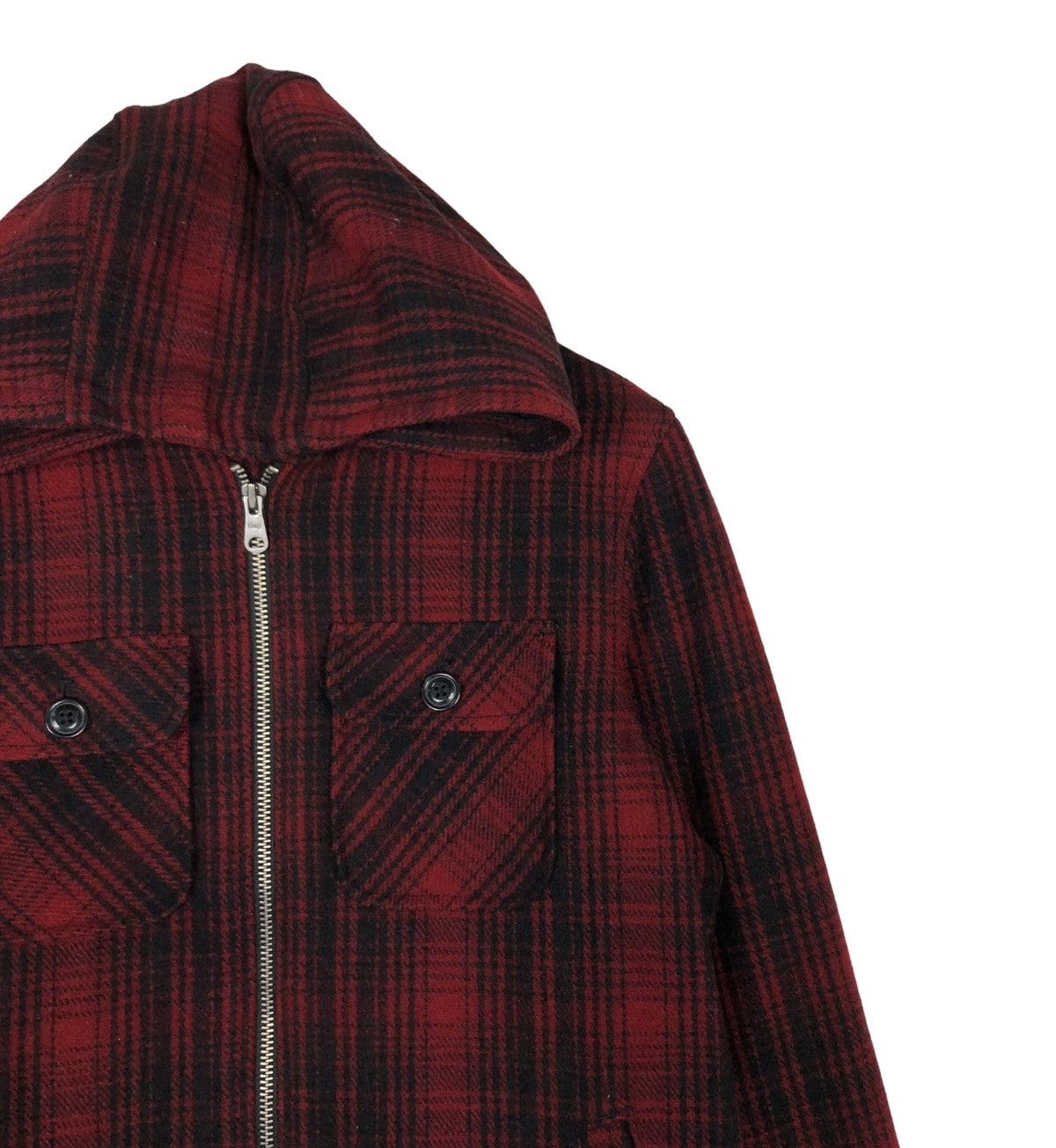 Japanese Brand 🔥VINTAGE BIKER WOOL JACKET GAP TARTAN DESIGN ISSEY MIYAKE Size US M / EU 48-50 / 2 - 8 Thumbnail