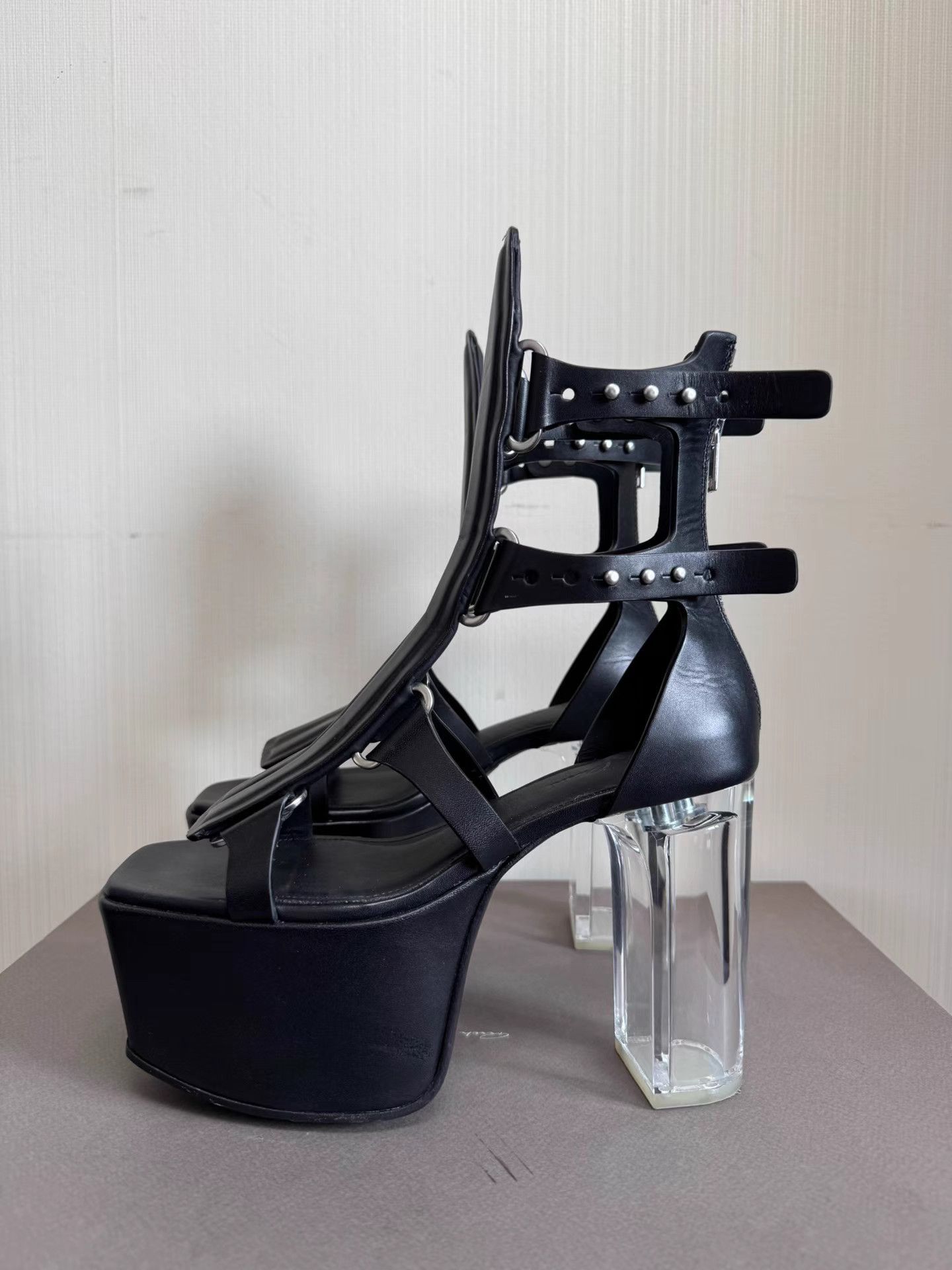 Rick Owens Rick Owens Roman Studded Kiss Boots Sandals Q8 Size US 7 / IT 37 - 2 Thumbnail