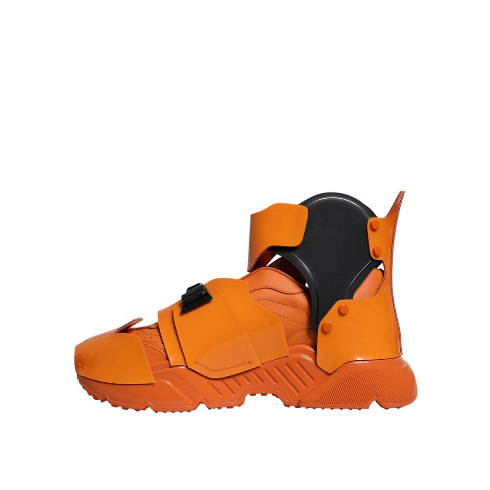 Dolce & Gabbana Dolce & Gabbana Orange Multi Panel Chunky High Top Sneakers Size US 11 / EU 44 - 5 Thumbnail