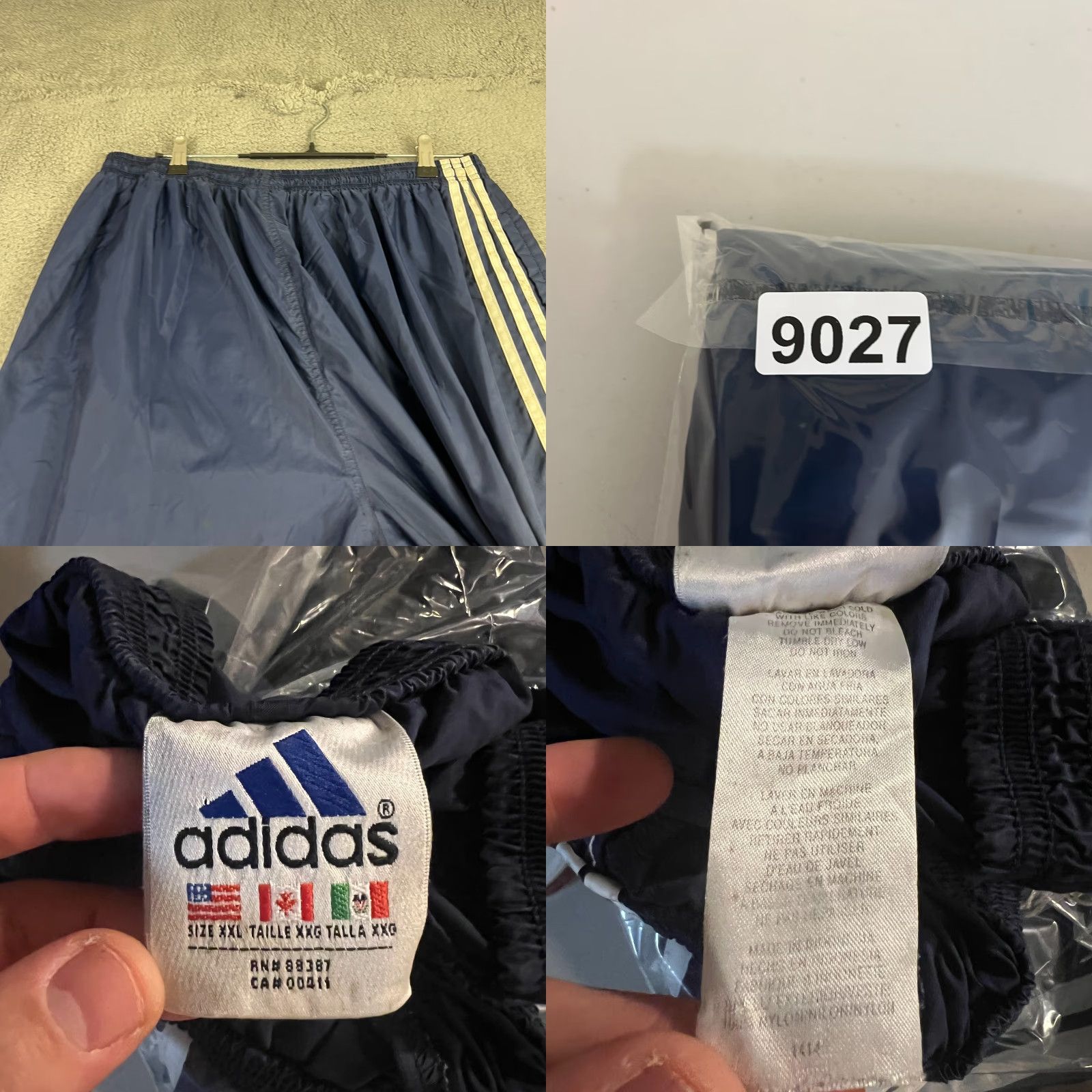 Adidas VINTAGE adidas Track Pants Mens XL Blue Windbreaker Jogger Y2K Track Pants Adidas Mens XL Blue Athleisure Classic Sports Pants Men Size US 36 / EU 52 - 10 Thumbnail