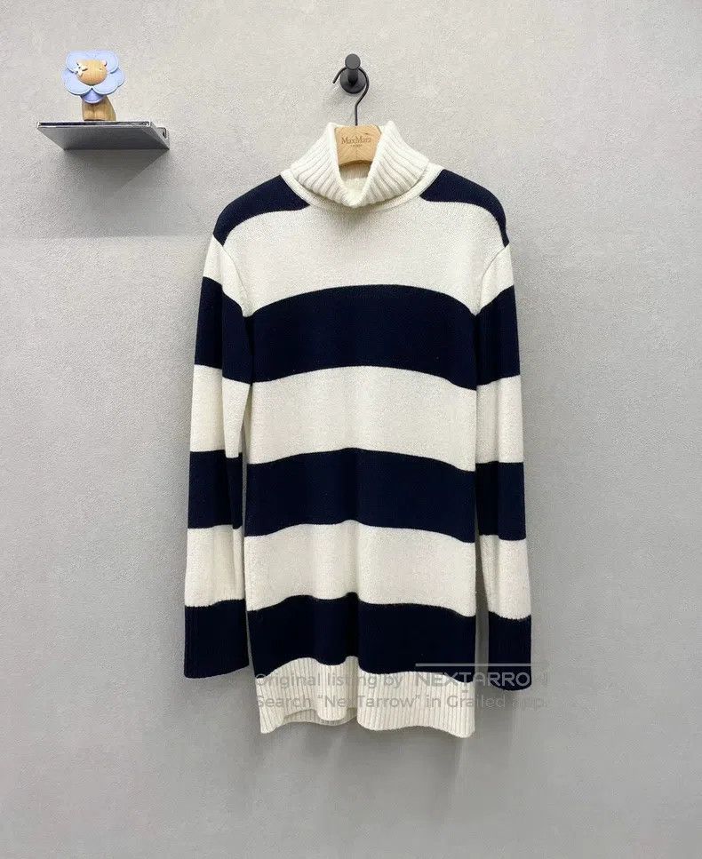 Max Mara Max Mara Navy Striped Knit Dress Size M / US 6-8 / IT 42-44 - 1 Thumbnail
