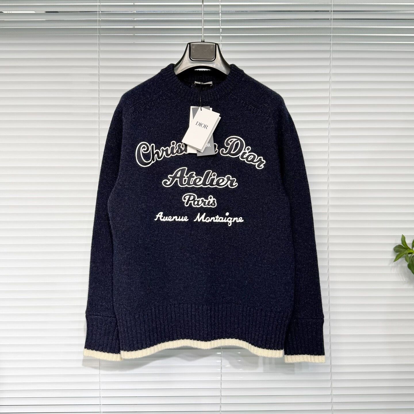 Dior new dior knitted wool sweater in navy Size XS / US 0-2 / IT 36-38 - 1 Thumbnail