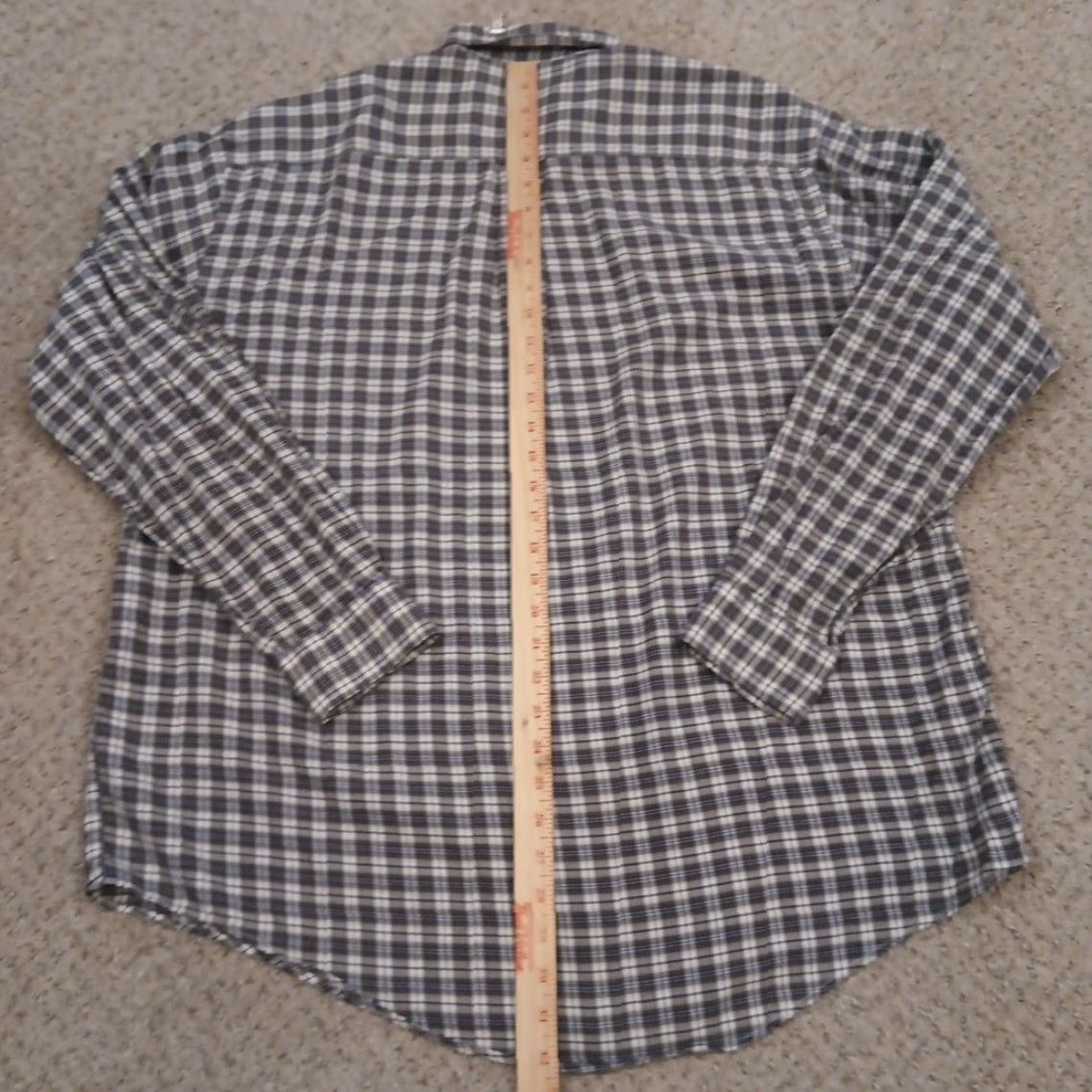 Nautica Nautica Shirt Mens Large Gray Beige Plaid Long Sleeve Button Down Cotton Size US L / EU 52-54 / 3 - 6 Thumbnail