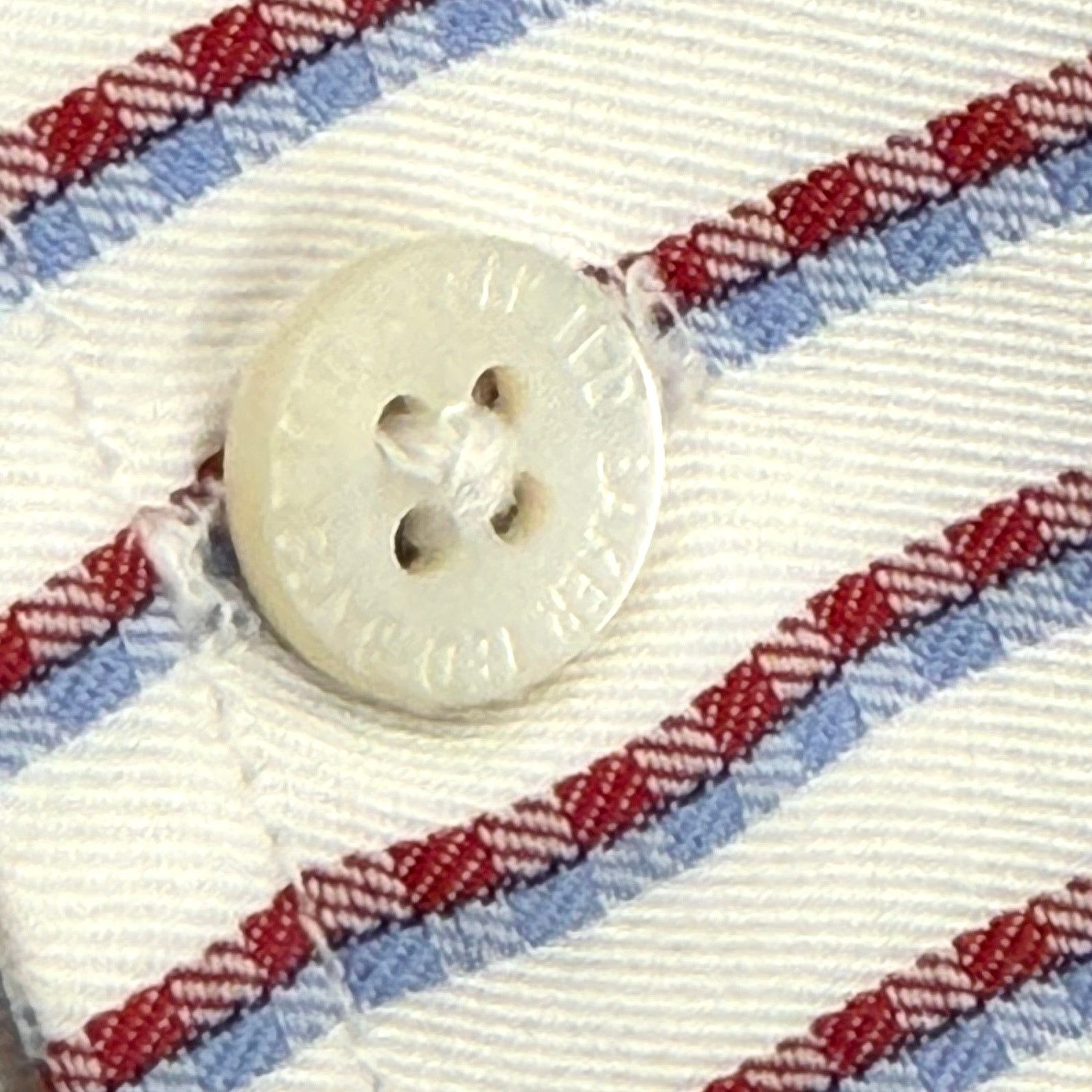 Ted Baker Ted Baker London Blue Red White Striped Tailored Dress Shirt Size US XL / EU 56 / 4 - 4 Thumbnail