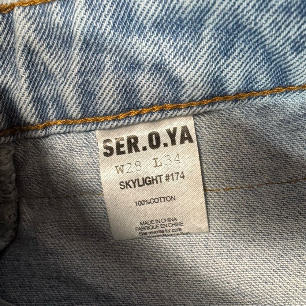 SER.O.YA NWT New $328 SER.O.YA Blythe Jeans in Skylight Size 28 Size 28" / US 6 / IT 42 - 7 Thumbnail