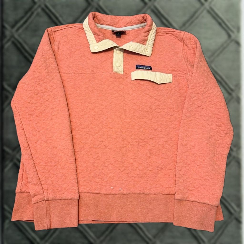 Patagonia Patagonia Quilt Snap-T Pullover Women Pink M Organic Cotton Quilted Sweater Size M / US 6-8 / IT 42-44 - 1 Thumbnail
