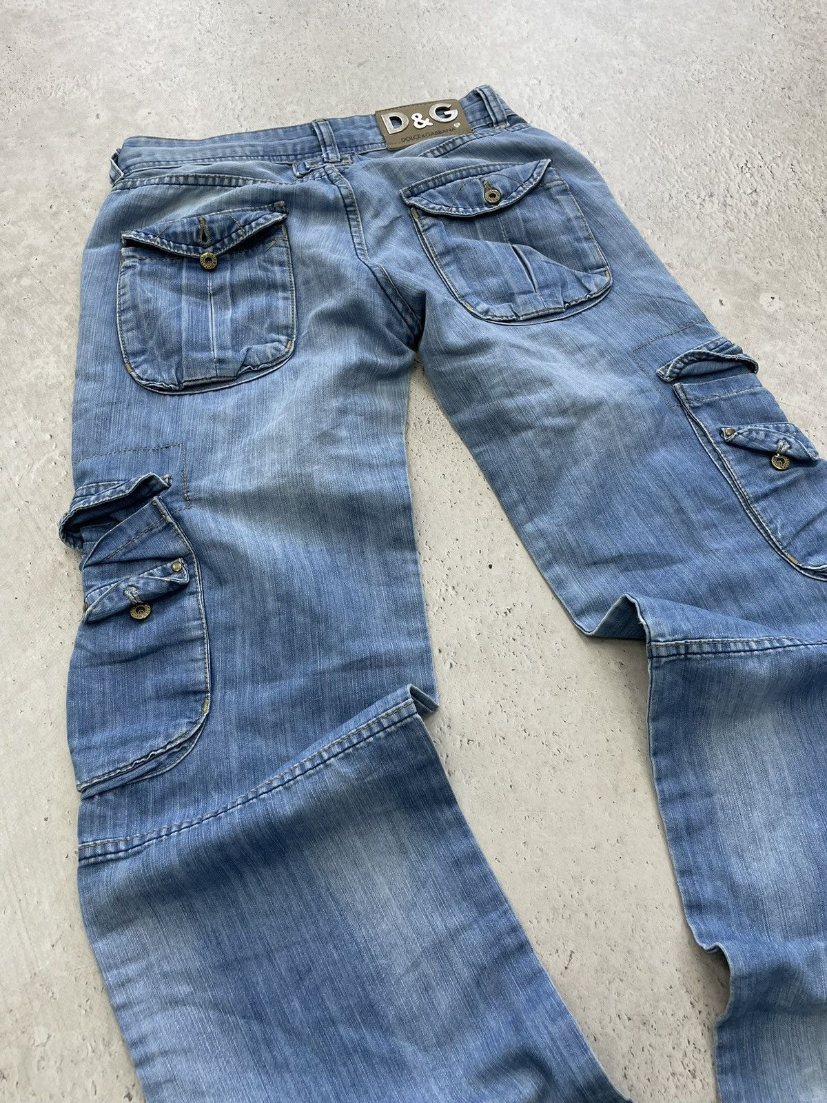 Dolce & Gabbana Rare flared denim cargo Dolce Gabbana 2000s pants jeans Size US 29 - 11 Thumbnail
