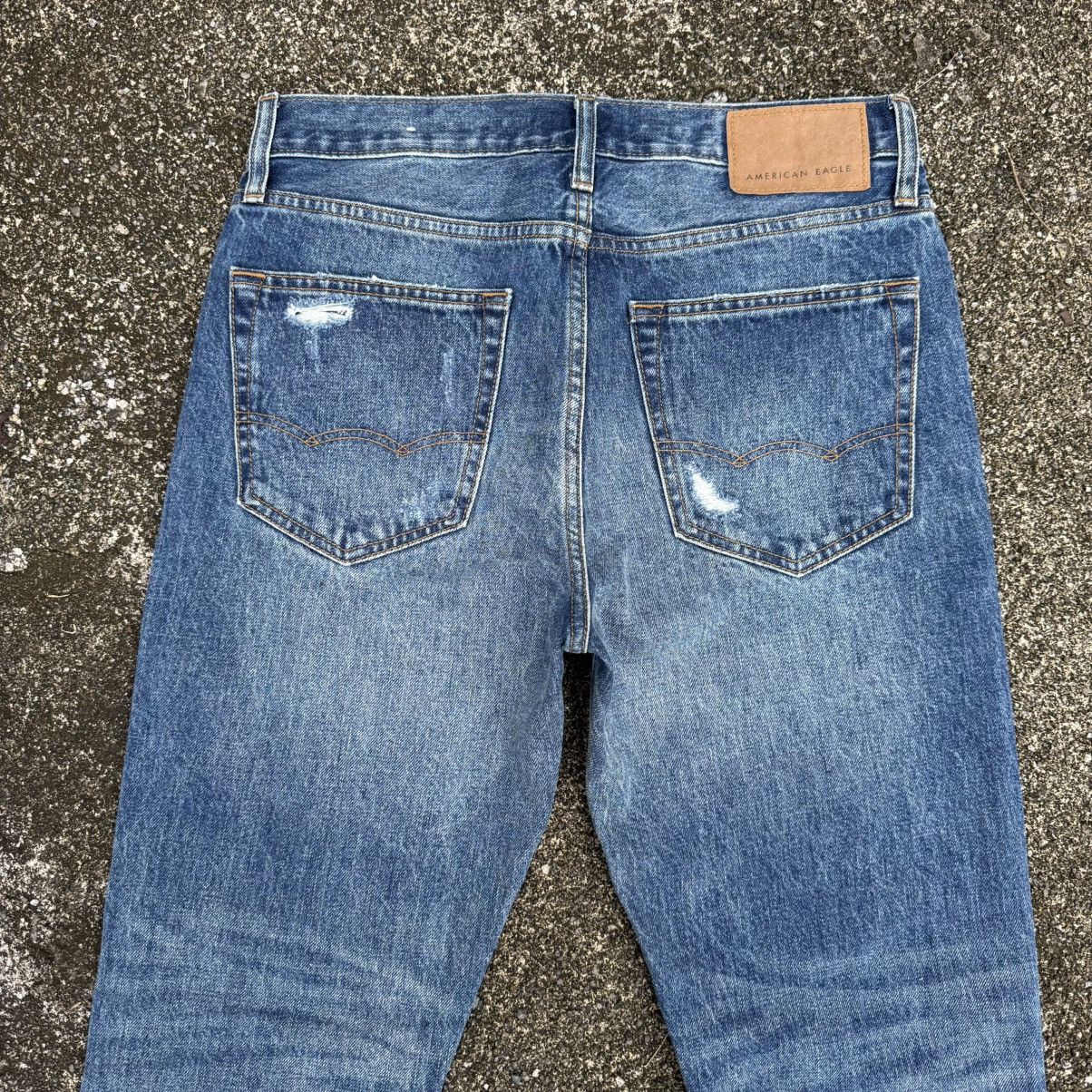 Jean VINTAGE AEG SKINNY DENIM RIPPEP JEAN PANTS Size US 31 - 11 Thumbnail