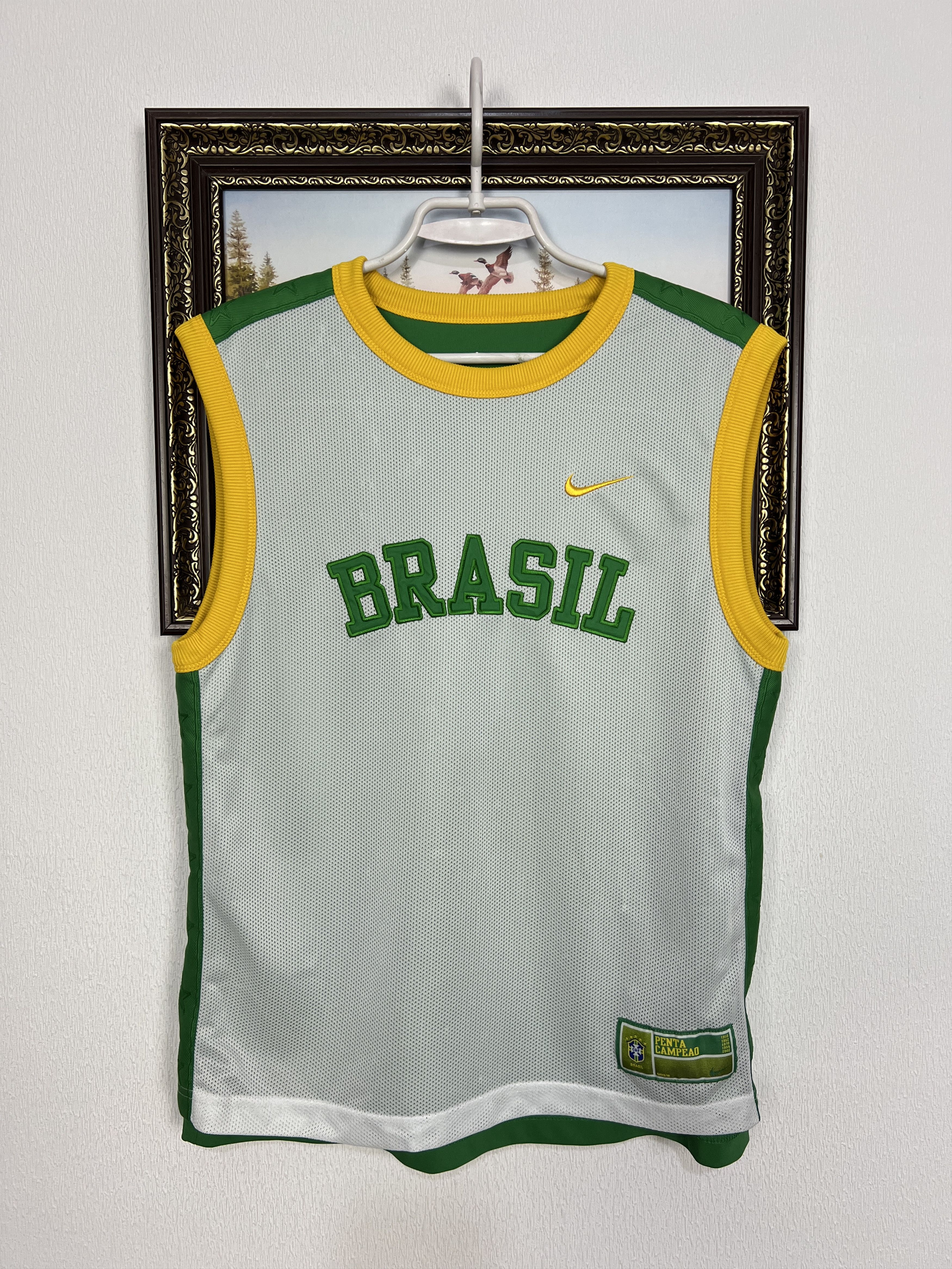 Nike Brazil Reversible Train Shirt Vest Soccer National Jersey Size M / US 6-8 / IT 42-44 - 1 Thumbnail