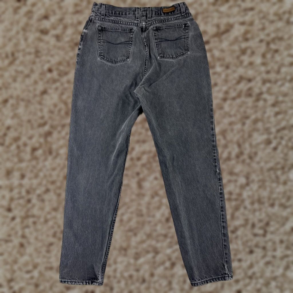 Gloria Vanderbilt VINTAGE Gloria Vanderbilt Women’s Jeans Black Denim 28W 28L High Rise Stretch Cotton Blend 5-Pocket Design Tapered 14 Regular Womens Jeans Size 36" / US 14 / IT 50 - 1 Thumbnail