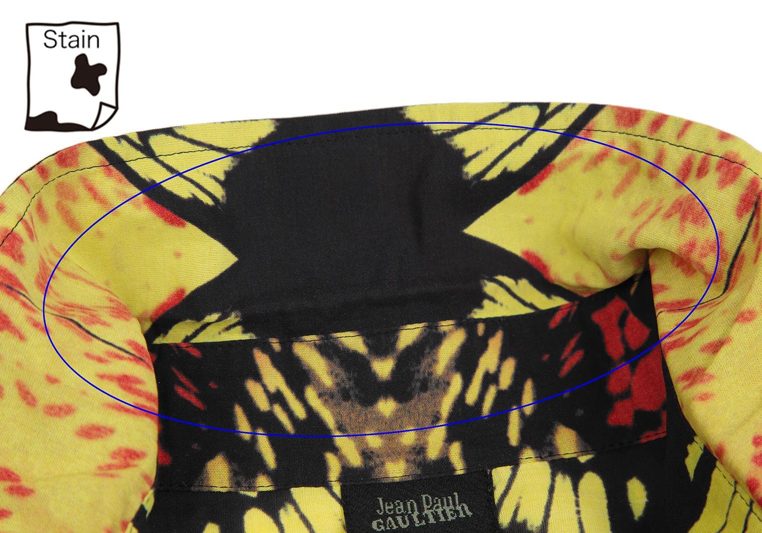 Jean Paul Gaultier Rayon Butterfly Graphic Shirt in Black Yellow Red Size US M / EU 48-50 / 2 - 5 Thumbnail