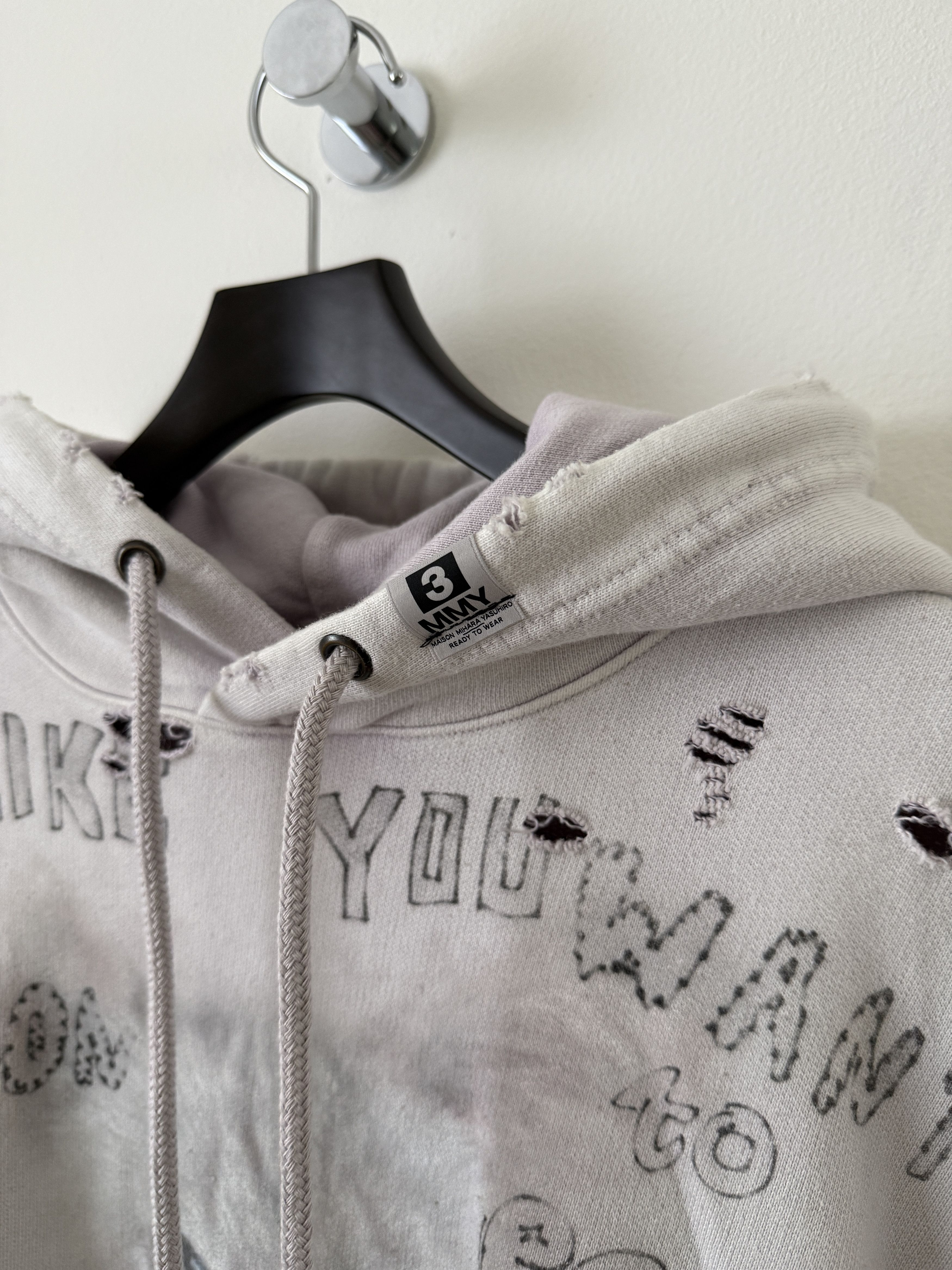 Maison MIHARA YASUHIRO Bleached Distressed Cat Hoodie Size US S / EU 44-46 / 1 - 8 Thumbnail