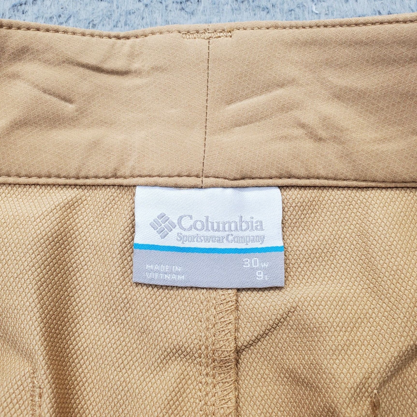 Vintage Columbia Sage Peak Chino Shorts Mens 30 Tan Active Flat Front Stretch 9" Inseam Size US 30 / EU 46 - 6 Thumbnail