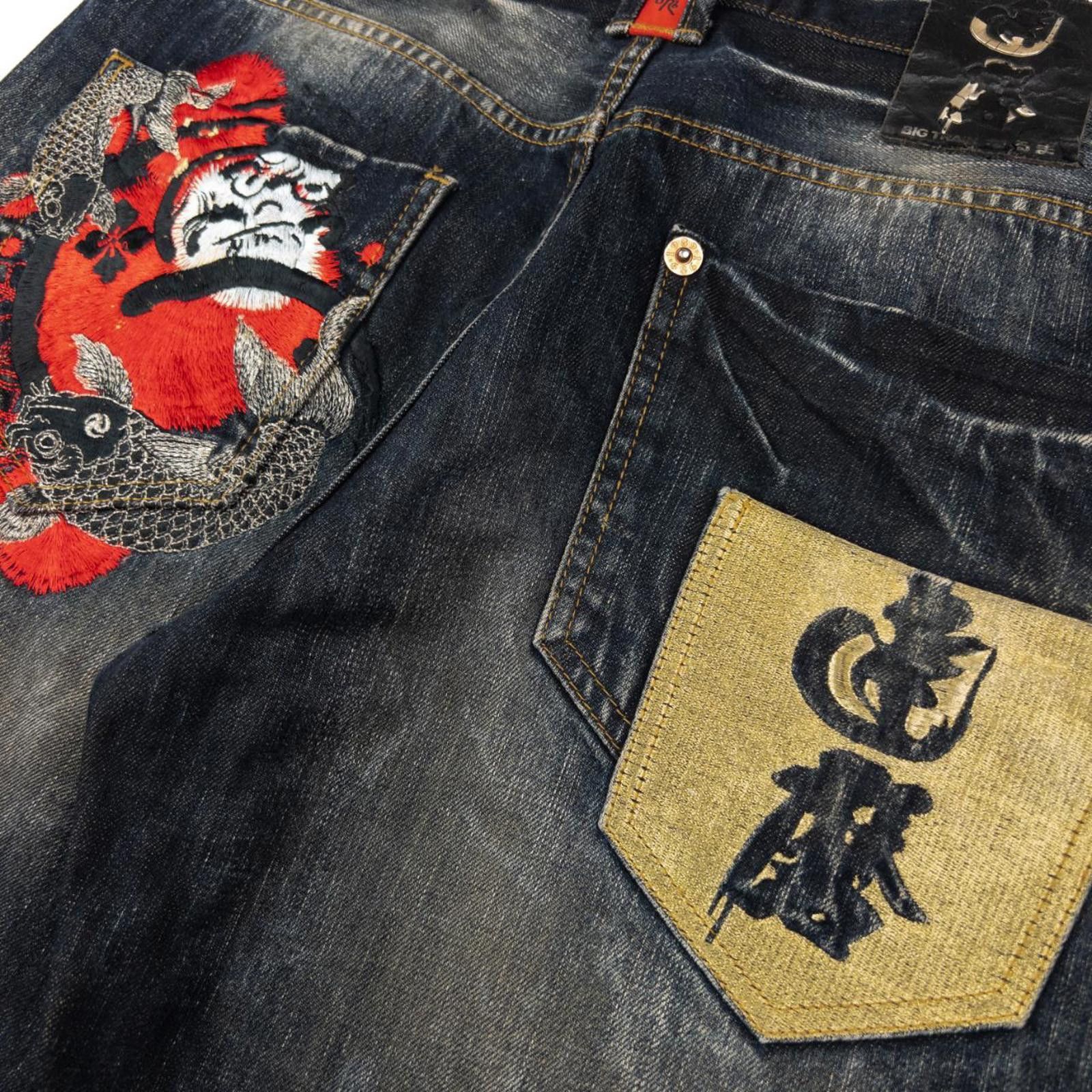 Other Vintage Big Train Embroidered Japanese Denim Jeans Size W35 Size US 35 - 6 Thumbnail