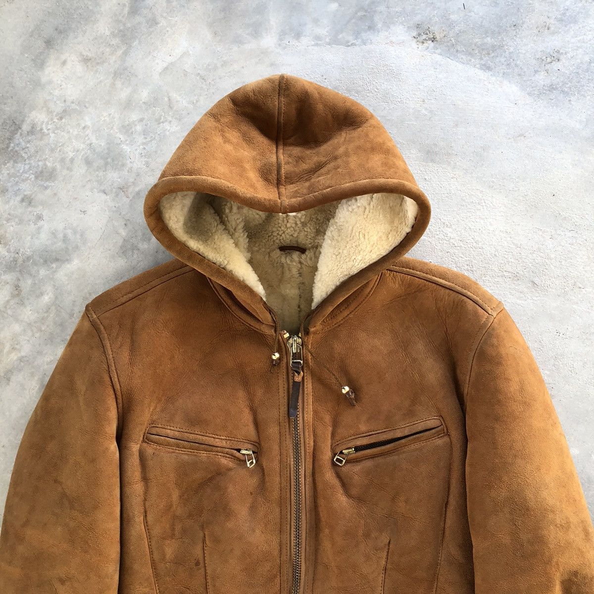 ABAHOUSE ABAHOUSE Devinette Shearling Hooded Fur Crop Leather Jacket Size M / US 6-8 / IT 42-44 - 4 Thumbnail