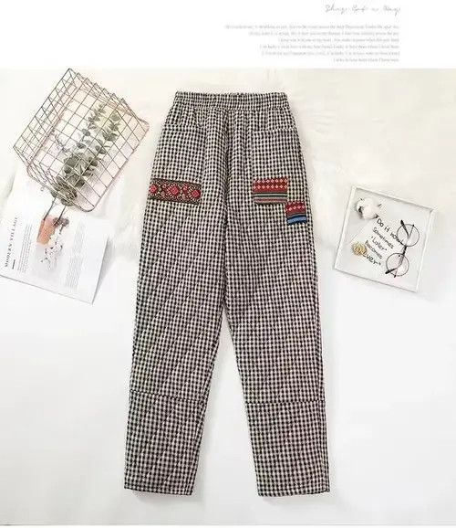 Other Pants Vintage Patchwork Plaid Winter Pants Size US 38 / EU 54 - 2 Thumbnail