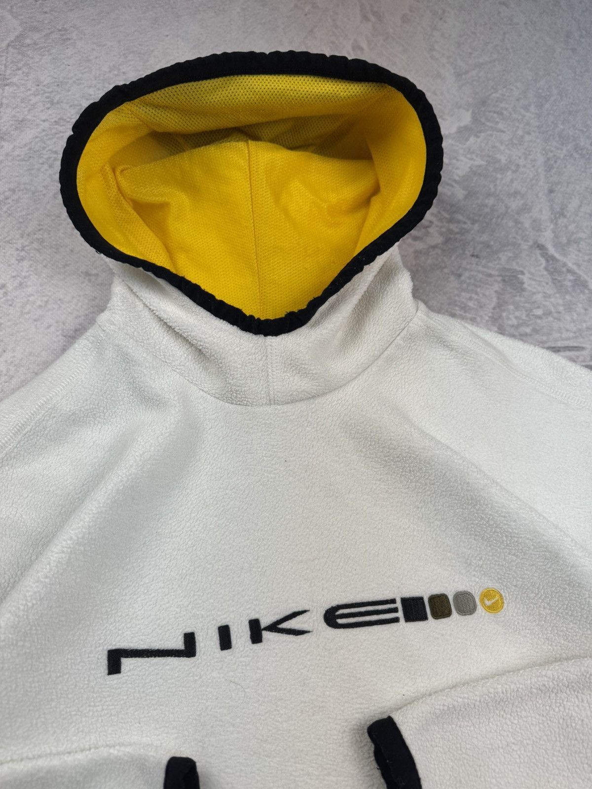 Nike × Vintage NIKE TEDDY FLEECE VINTAGE CENTER LOGO OVERSIZE BOXY HOODIE Size US S / EU 44-46 / 1 - 6 Thumbnail