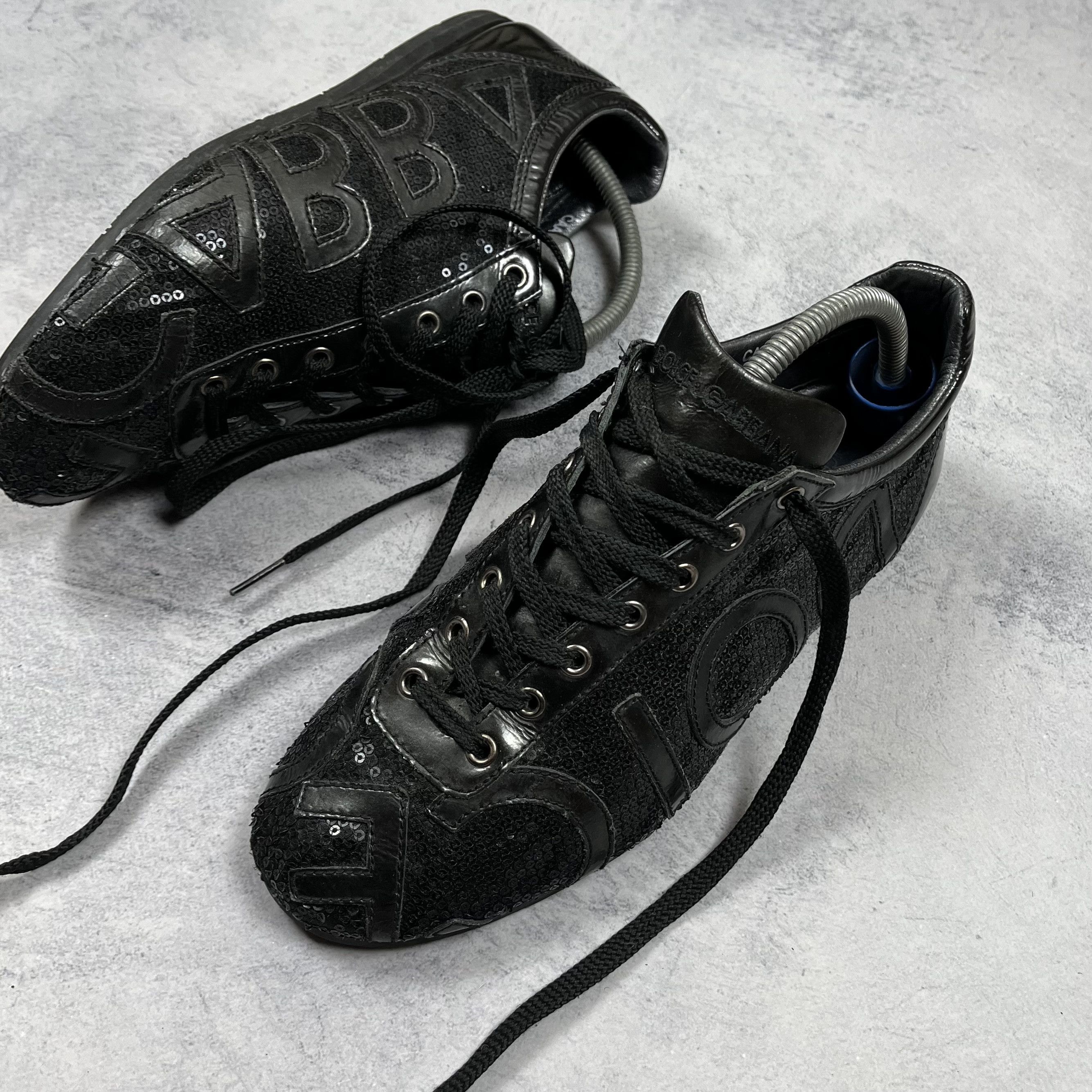 Dolce & Gabbana Dolce & Gabbana Logo Sequined Trainer Shoes Size 40 Size US 7 / EU 40 - 7 Thumbnail