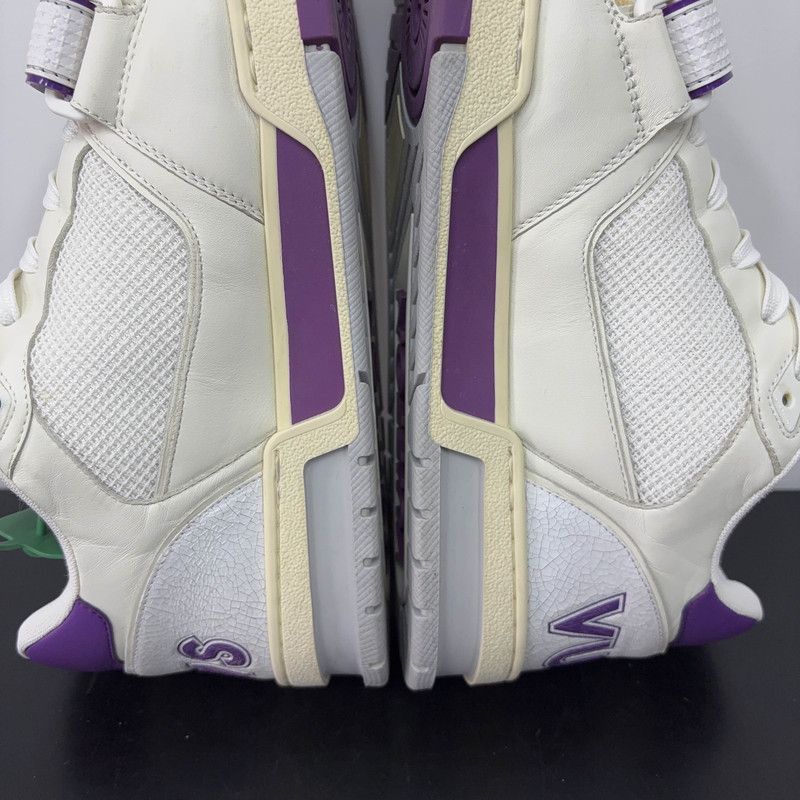 Louis Vuitton Louis Vuitton Trainer White Purple Fashion Sneakers -2505 Size US 8 / IT 38 - 2 Thumbnail