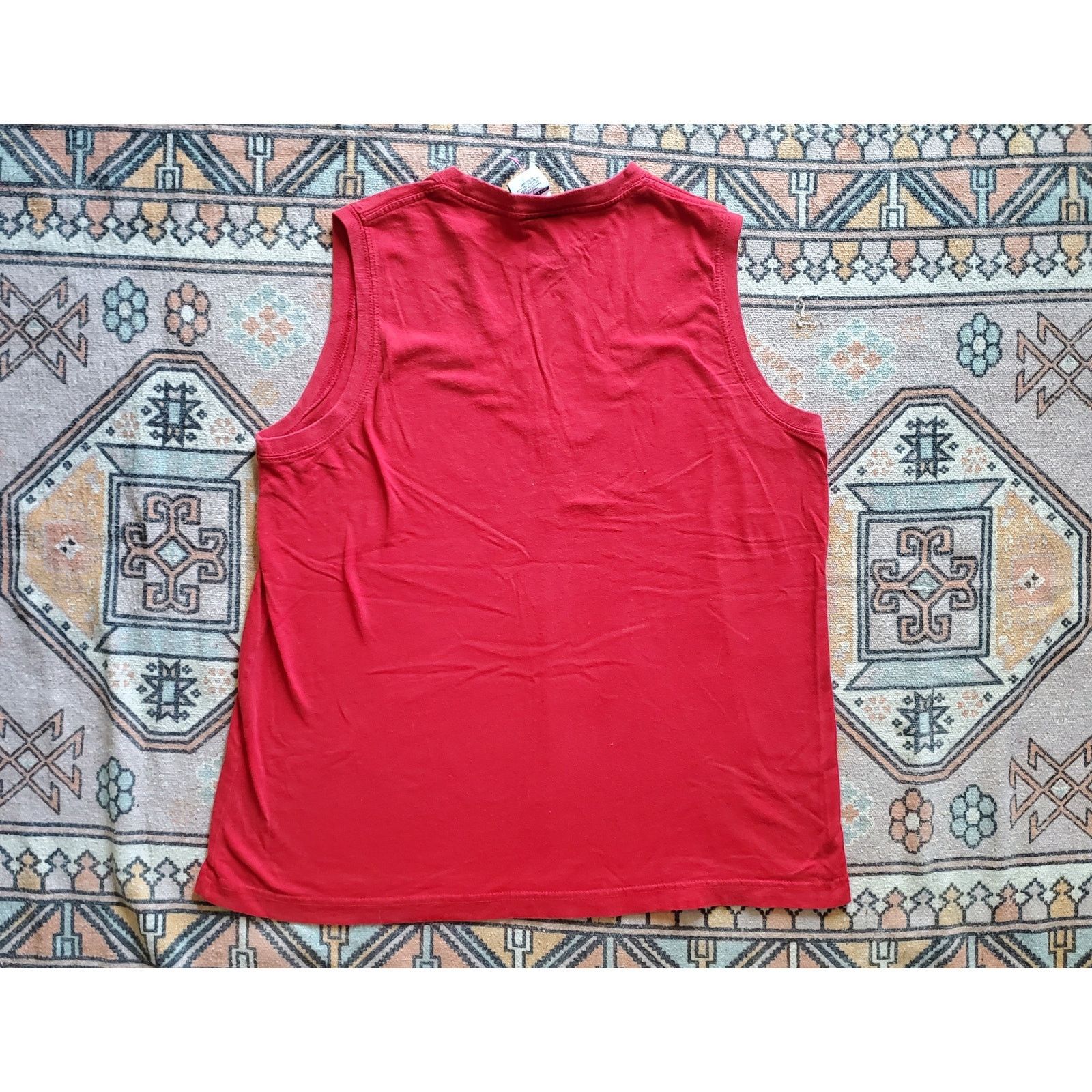 Tommy Hilfiger Y2K Tommy Hilfiger Made in USA Red Sleeveless Tank Top Shirt Size XL / US 12-14 / IT 48-50 - 2 Thumbnail