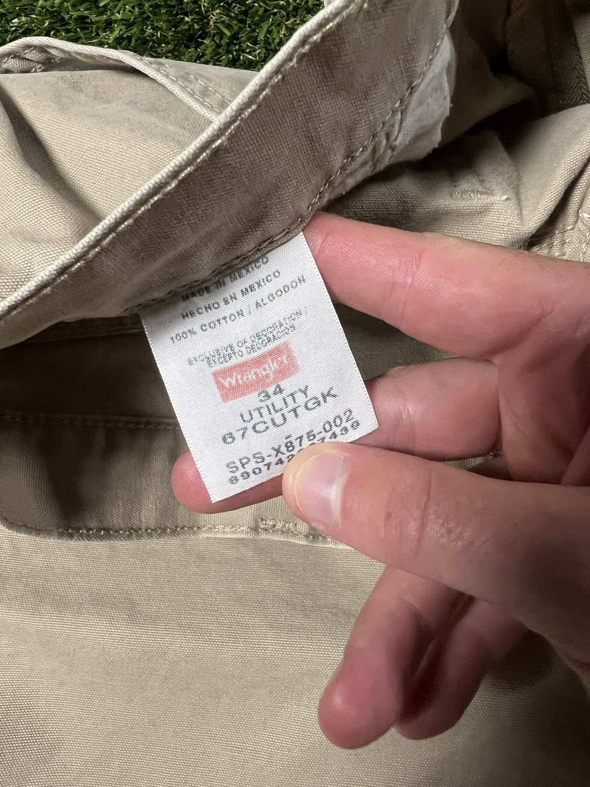 Wrangler Vintage Y2K Baggy Wrangler Skater Khaki Carpenter Shorts Size US 34 / EU 50 - 4 Thumbnail