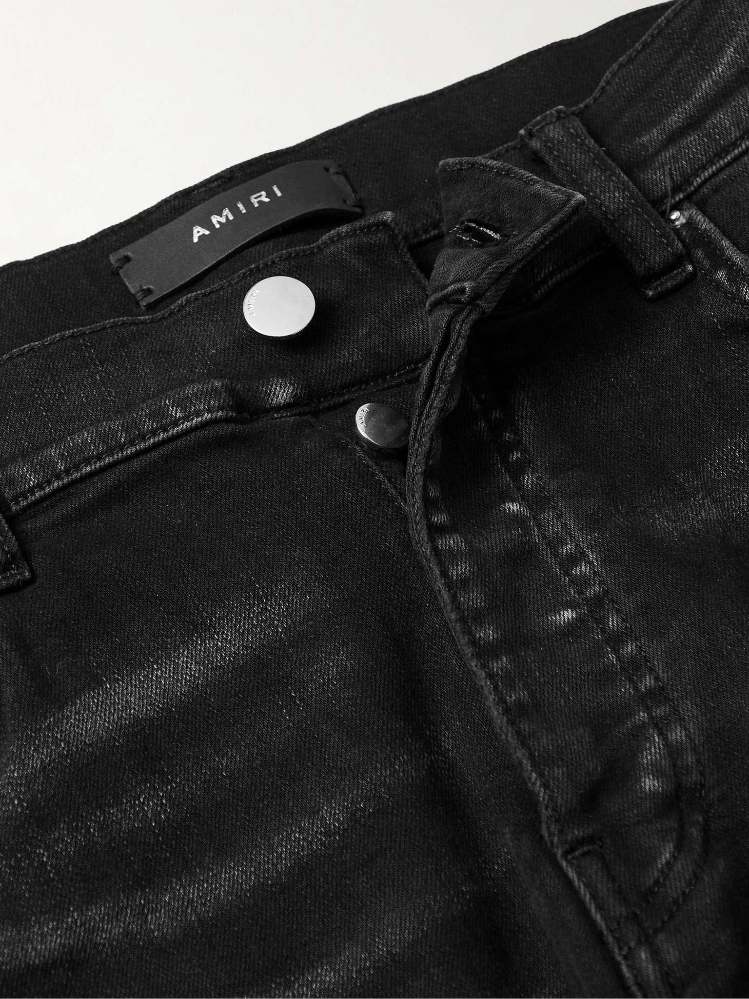 Amiri o1gr1nt0426 Thrasher Plus Aged Jeans in Black Size US 31 - 3 Thumbnail
