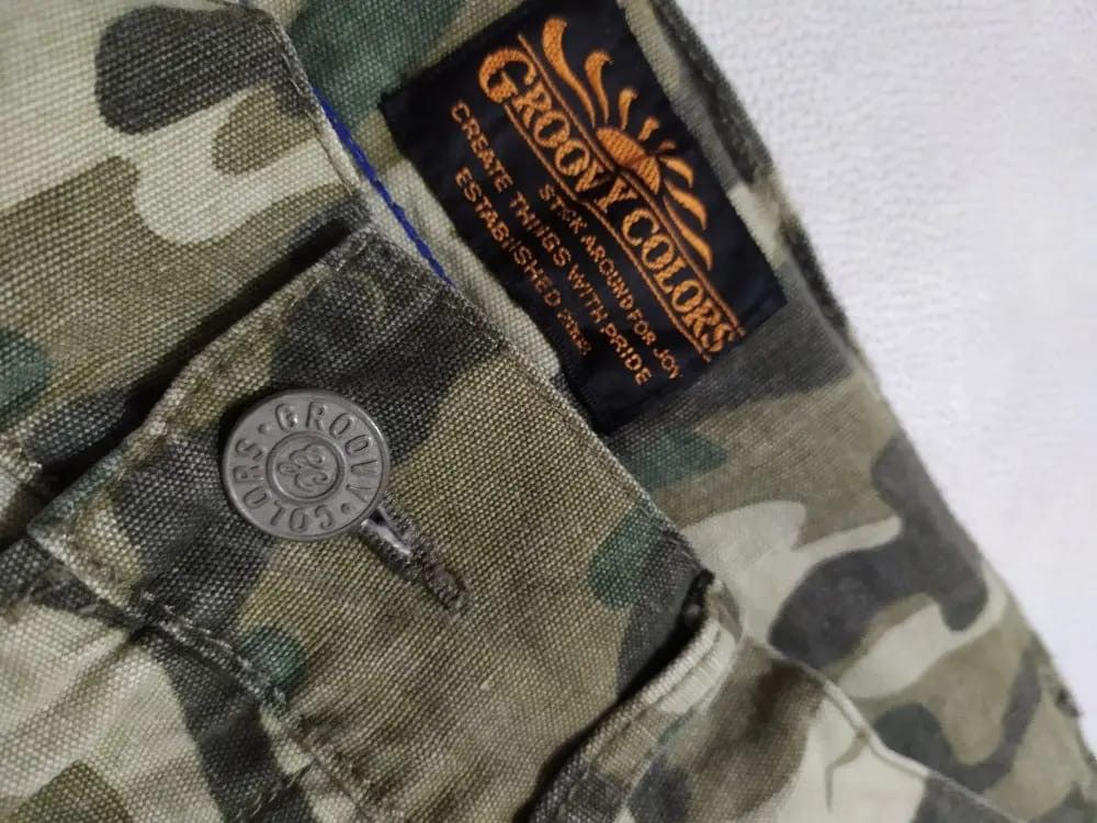 Japanese Brand Groovy Colours Camo Cargo Multipocket Tactical Pants Size US 29 - 11 Thumbnail