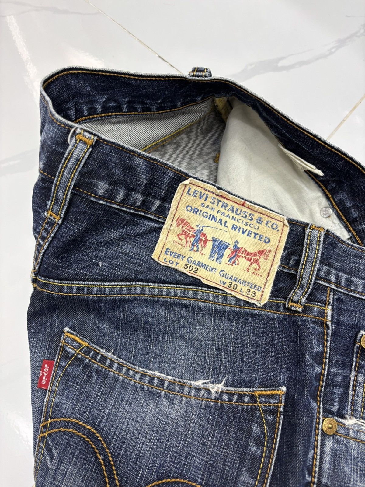 Levi's Levis 502 Reproduction Denim Jeans Size US 30 / EU 46 - 11 Thumbnail