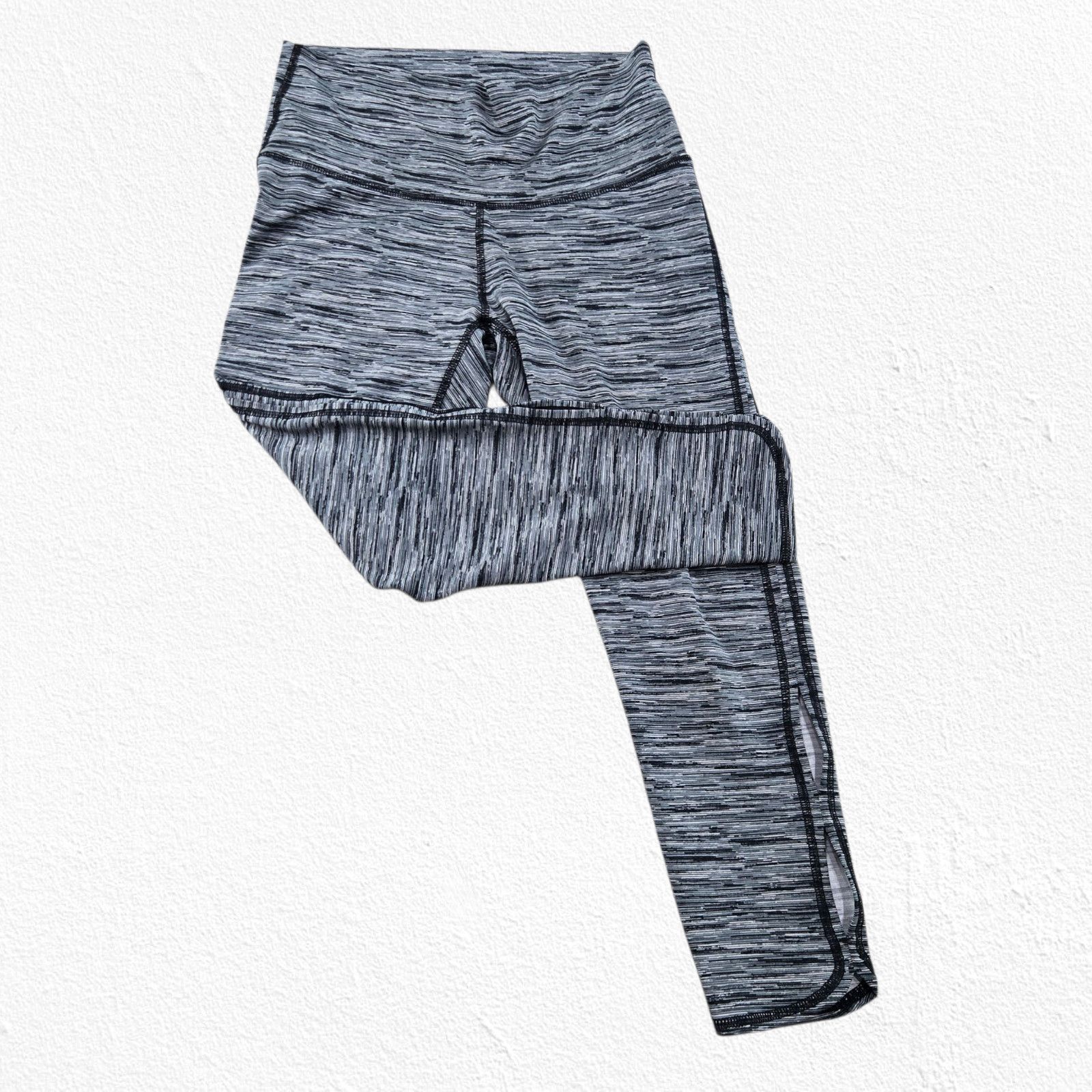 Other Aerie Gray Black Space Dye Cropped Leggings Size Medium Size 28" / US 6 / IT 42 - 10 Thumbnail