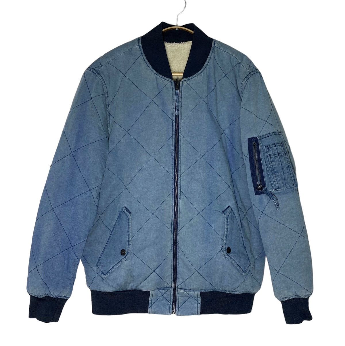 Levi's Rare LEVIS Reversible Fleece Sherpa Jacket indigo vintage Size US M / EU 48-50 / 2 - 1 Thumbnail