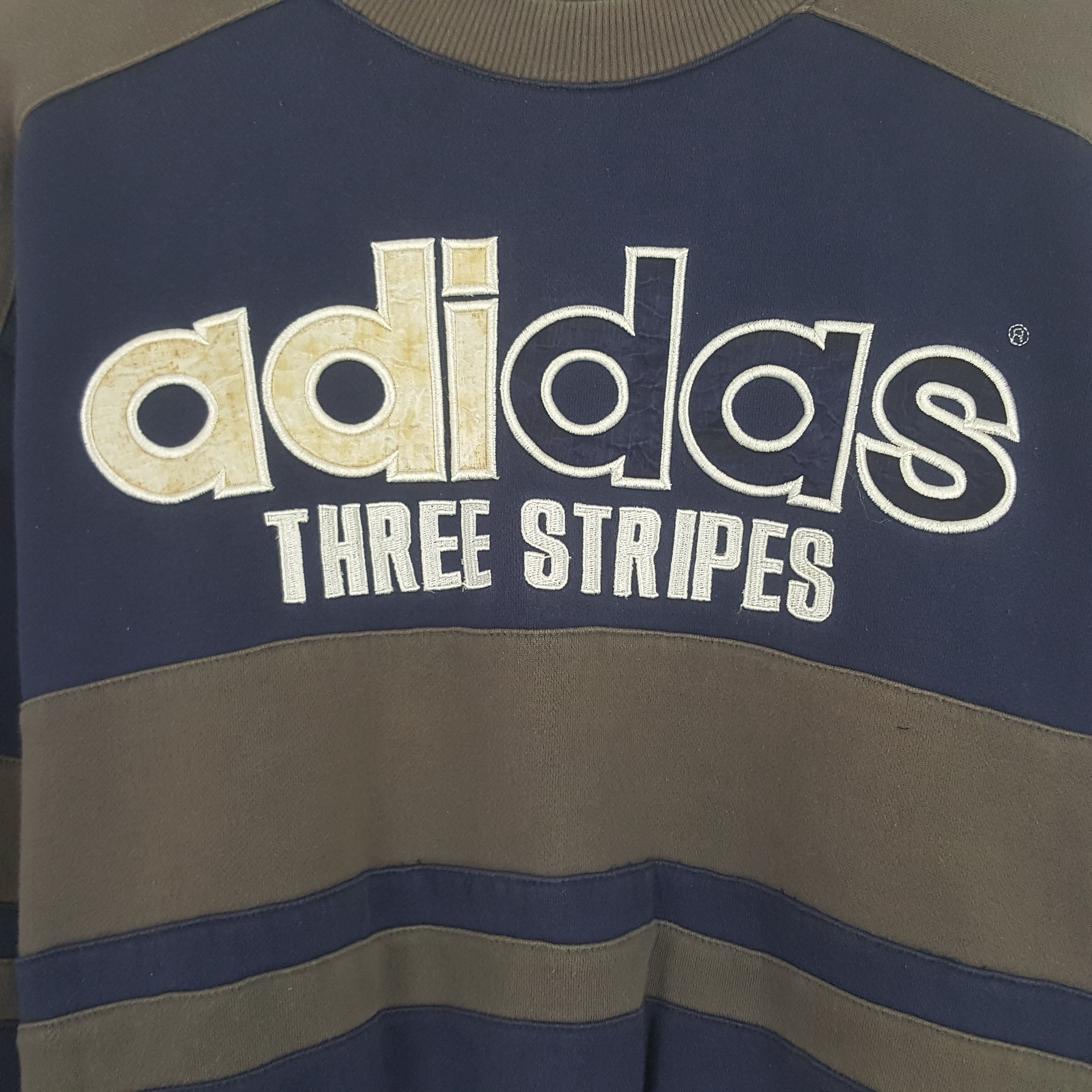 Adidas × Vintage Vintage Adidas Three Stripes Sweatshirt Size US M / EU 48-50 / 2 - 2 Thumbnail
