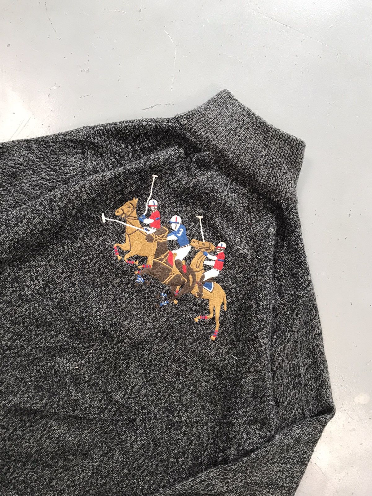 Designer × Polo Ralph Lauren × Vintage Vintage polo sweater crown embroidered zip up Size US XXL / EU 58 / 5 - 12 Thumbnail