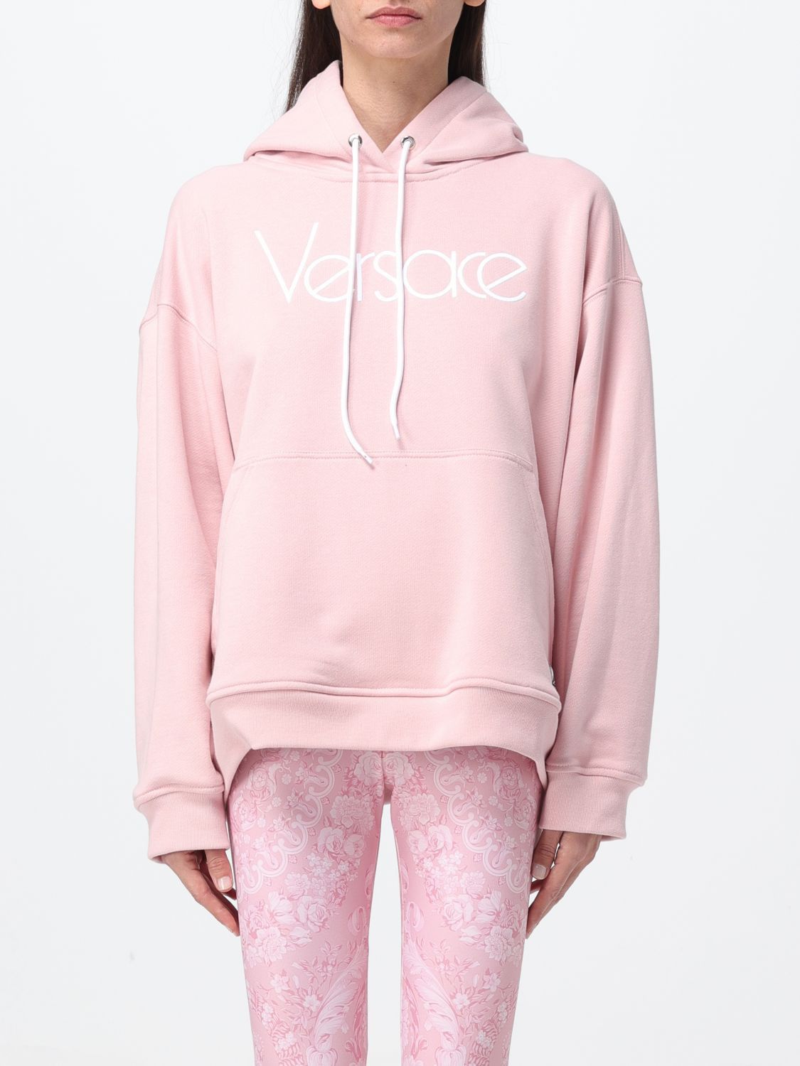 Image of Versace Sweatshirt Woman Pink, Women's (Size XS)