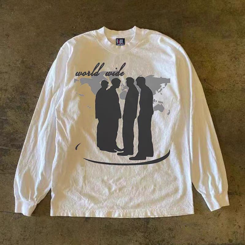 Designer × Japanese Brand American street fashion print long sleeve t-shirt Size US L / EU 52-54 / 3 - 1 Thumbnail