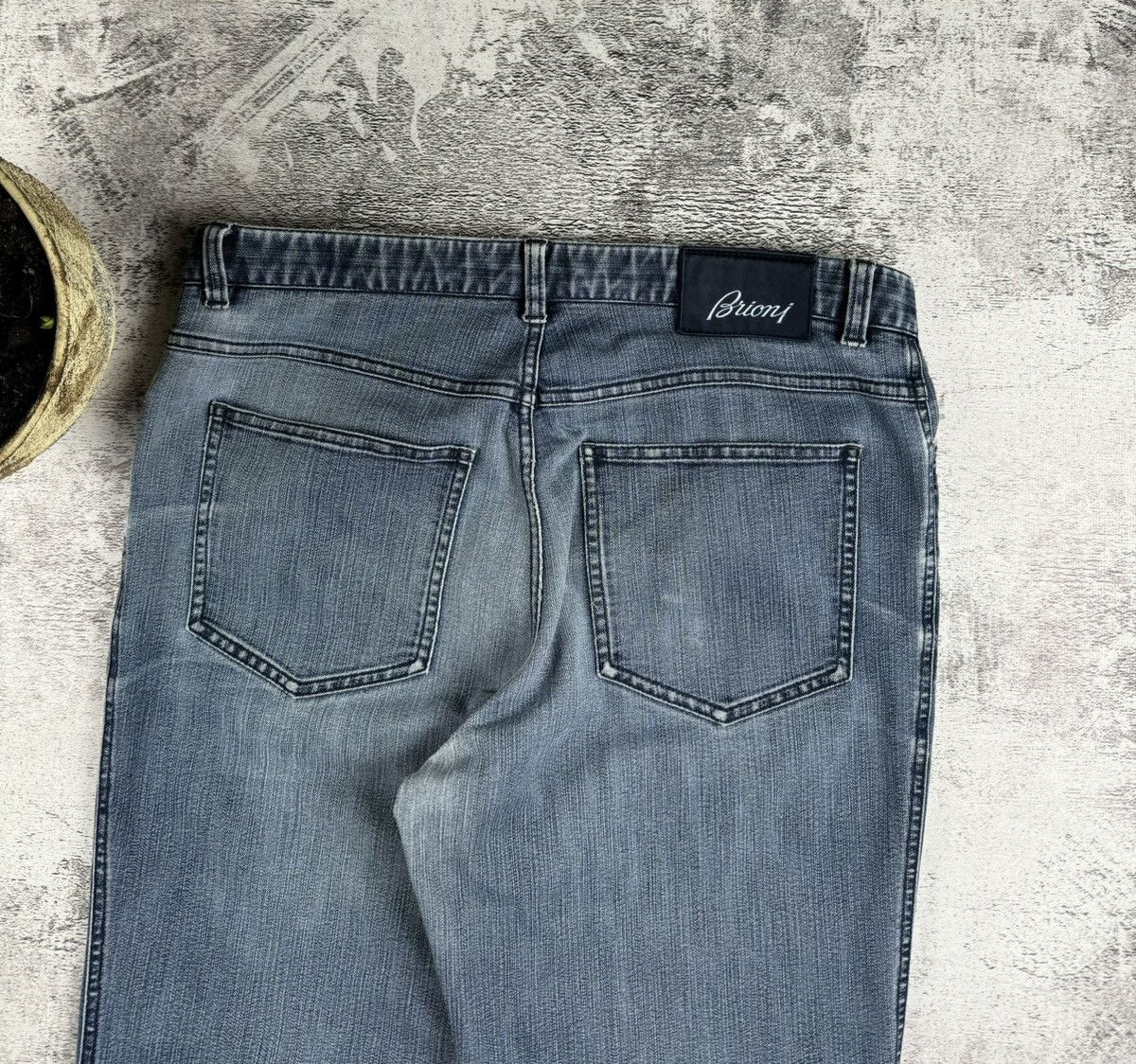 Brioni Brioni Stelvio 51 Vintage Light Blue Denim Collection Jeans Size US 34 / EU 50 - 6 Thumbnail