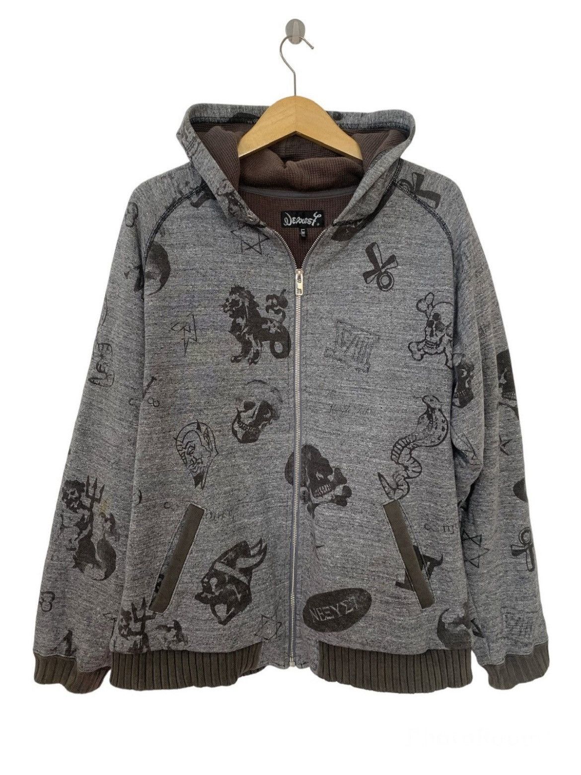 If Six Was Nine JAPANESE NEXUS7 SEDITIONARIES SKULL PUNK STYLE ZIP HOODIE Size US L / EU 52-54 / 3 - 6 Thumbnail