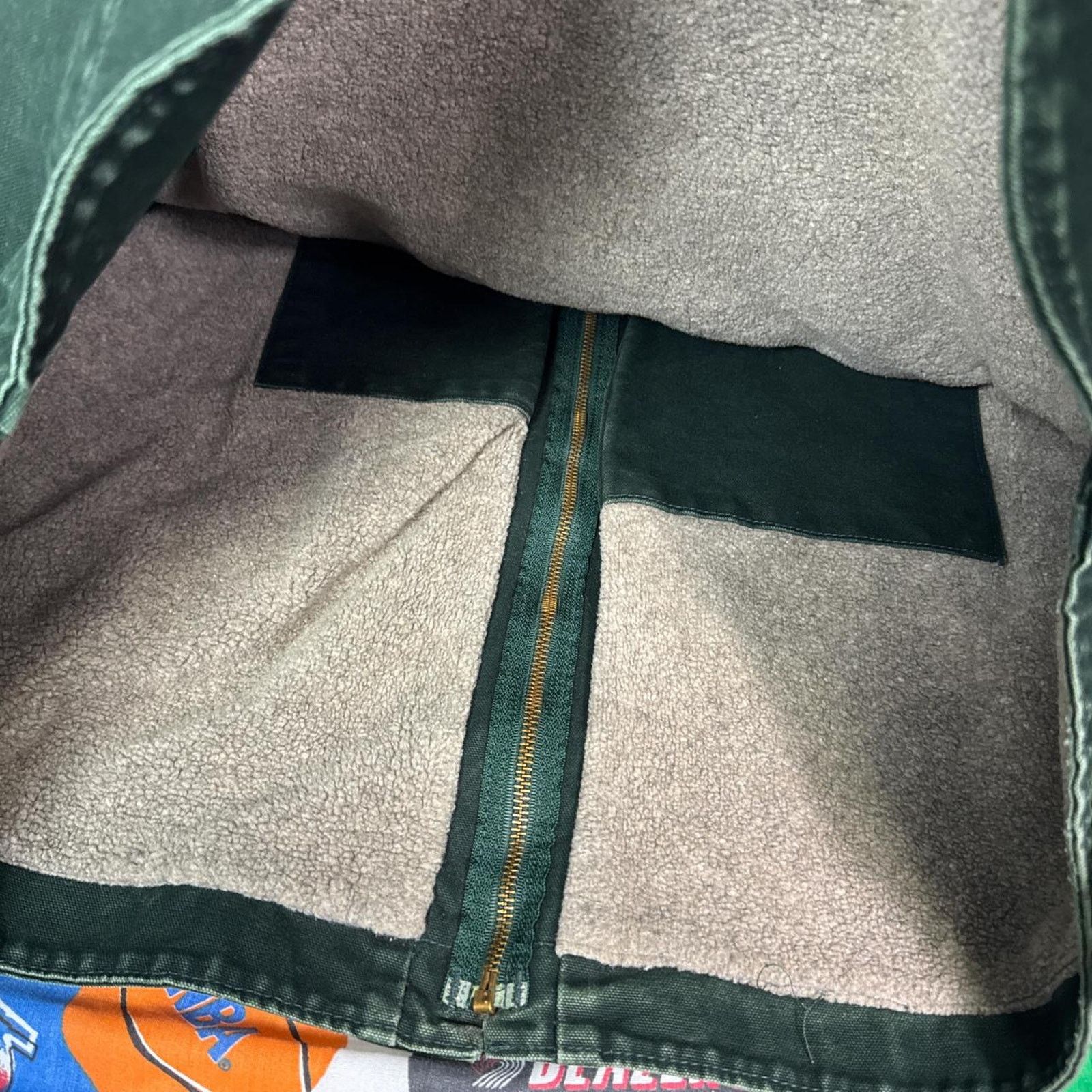 Carhartt × Vintage VTG Carhartt Detroit Jacket Hooded Sherpa J141 SPC Green XL Size US XL / EU 56 / 4 - 7 Thumbnail