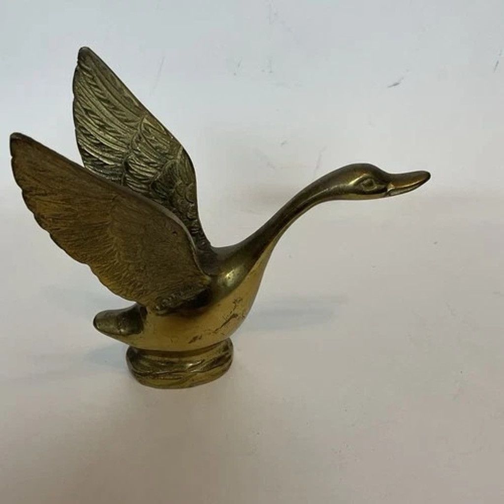 Other VTG Solid Brass Long Neck Swan Figurine Mid Century Decor 6” Size ONE SIZE - 6 Thumbnail