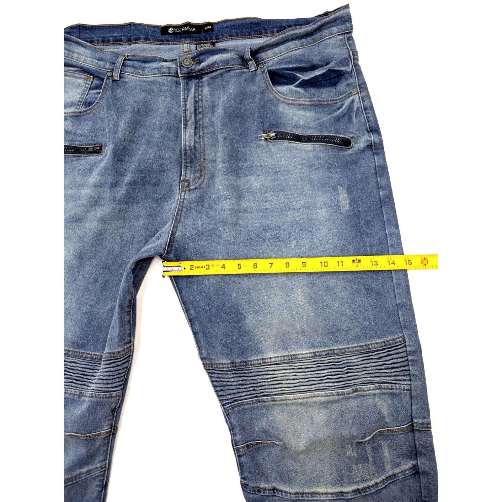 Rocawear VINTAGE Rocawear Baggy Wide-Leg Jeans Men 44x31 Distressed Blue Rocawear Baggy Jeans Wide-Leg Men 44x31 Distressed Blue Hip Hop Grunge Logo 90s Mens Size US 44 / EU 60 - 4 Thumbnail