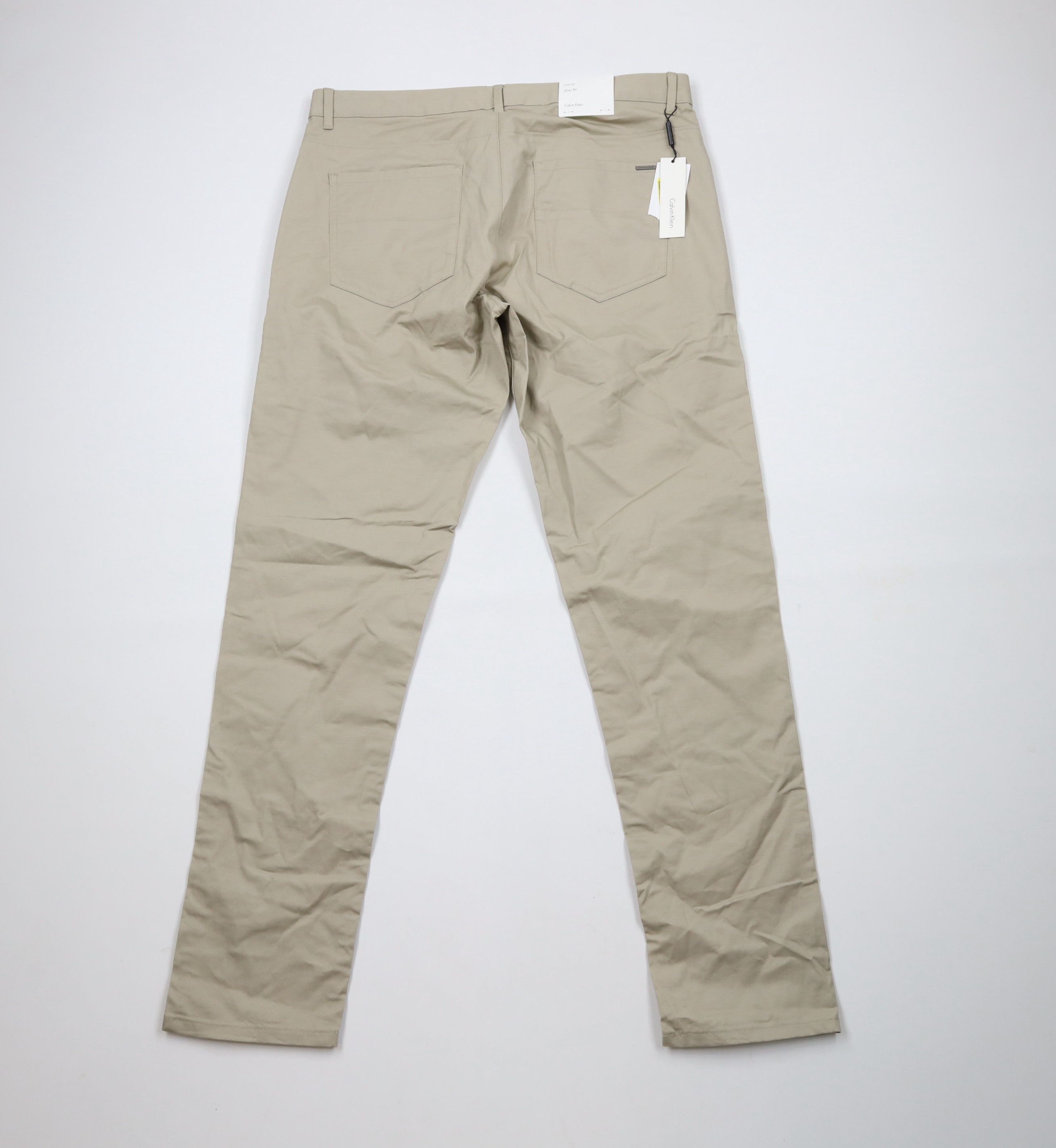 Calvin Klein × Vintage New Calvin Klein Fit Tapered Leg Chino Pants Trousers Beige Size US 33 - 7 Thumbnail