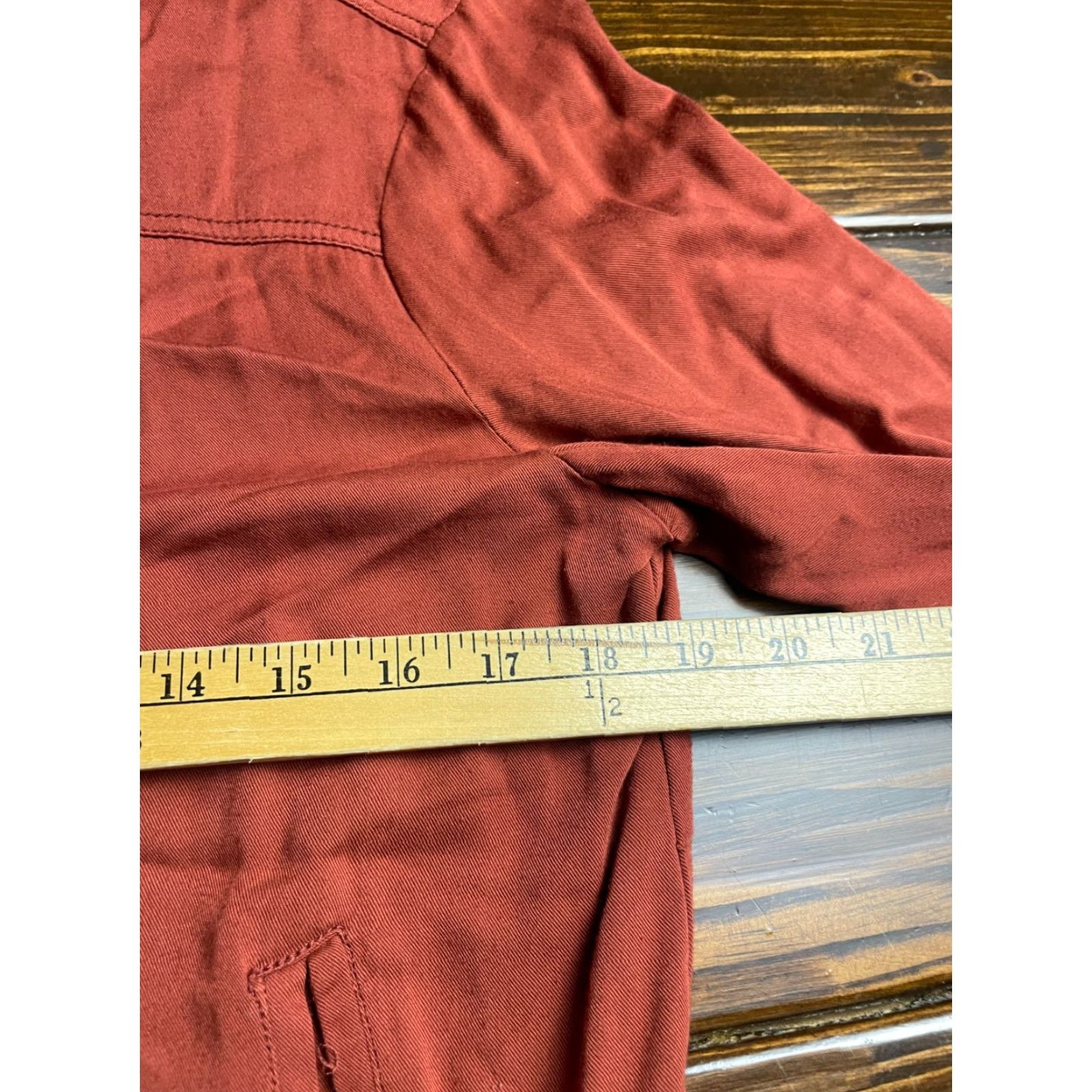 Vintage Maurices Sweater Women's Size Small Rusty Red Full Zip Pocket Casual Womens Regular Fit Knit Shirt? Size S / US 4 / IT 40 - 4 Thumbnail
