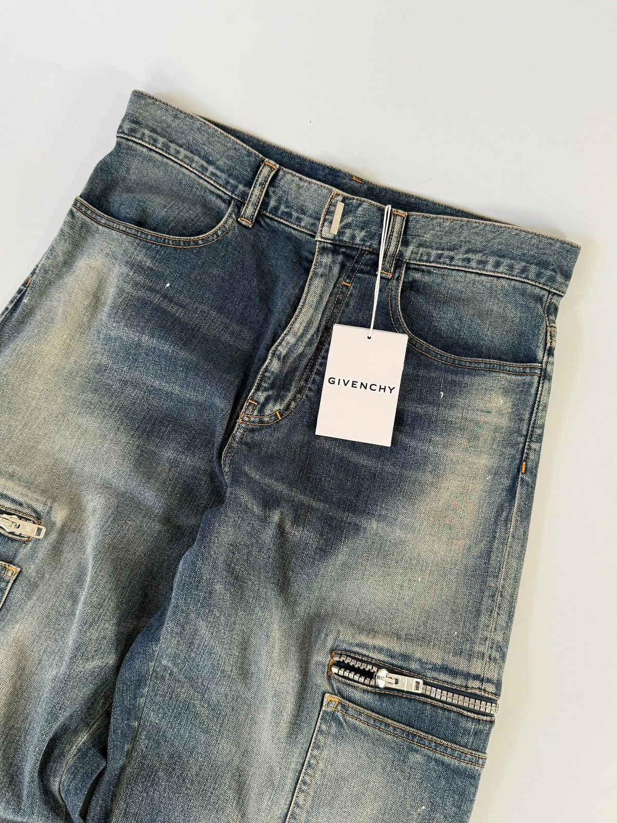 Givenchy Givenchy Straight Leg Cargo Jeans Size US 27 - 4 Thumbnail