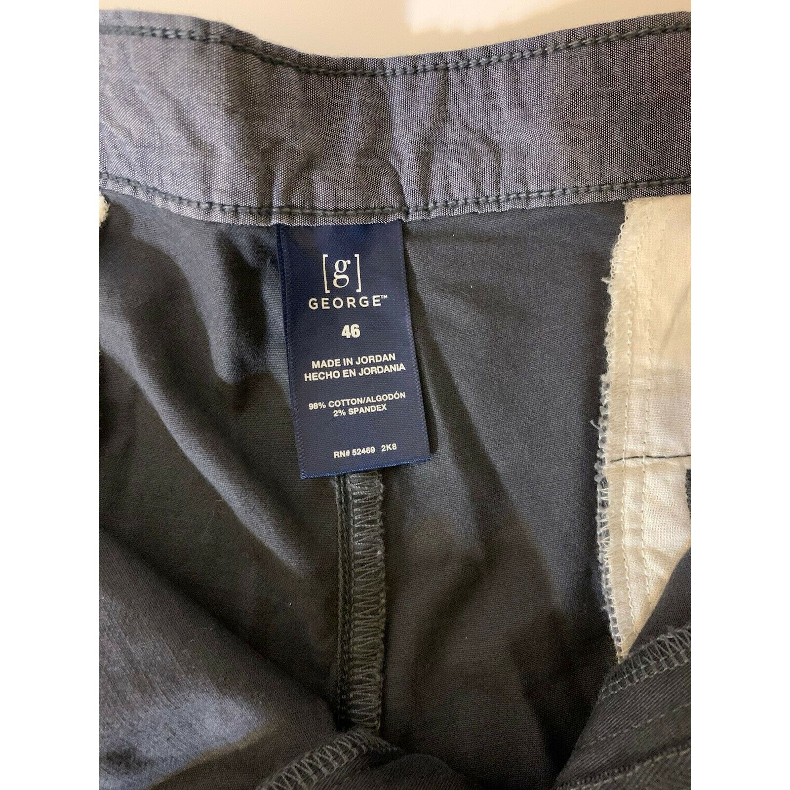 George New George Men's Sz 46 Casual Flat Front Shorts Greystone 9 Size US 44 / EU 60 - 2 Thumbnail