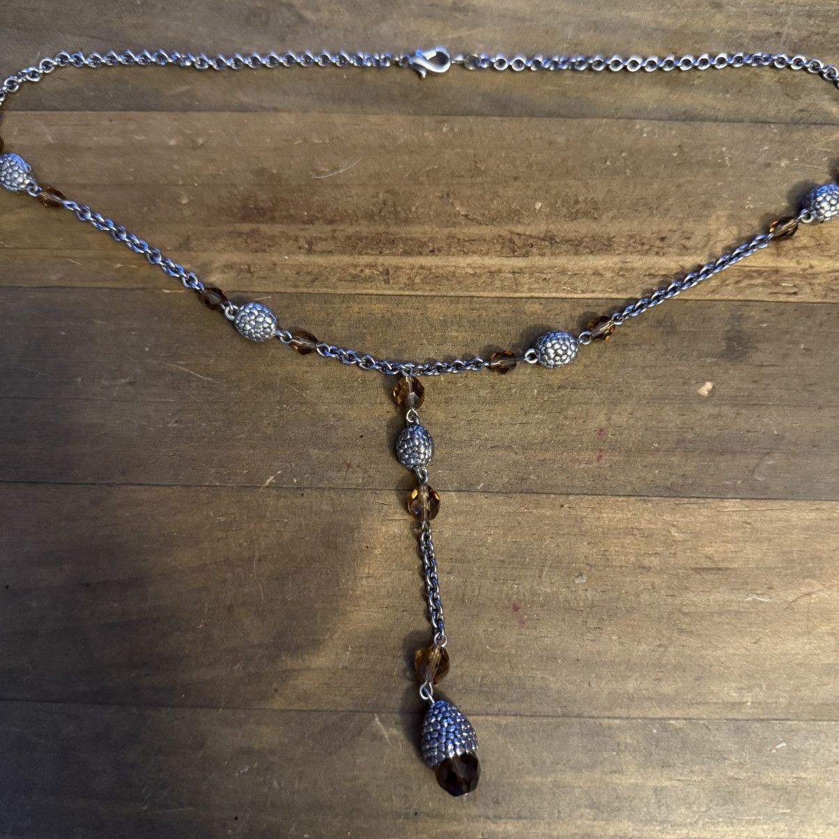 Other Silver tone station acorn pendant Y necklace Size ONE SIZE - 2 Thumbnail