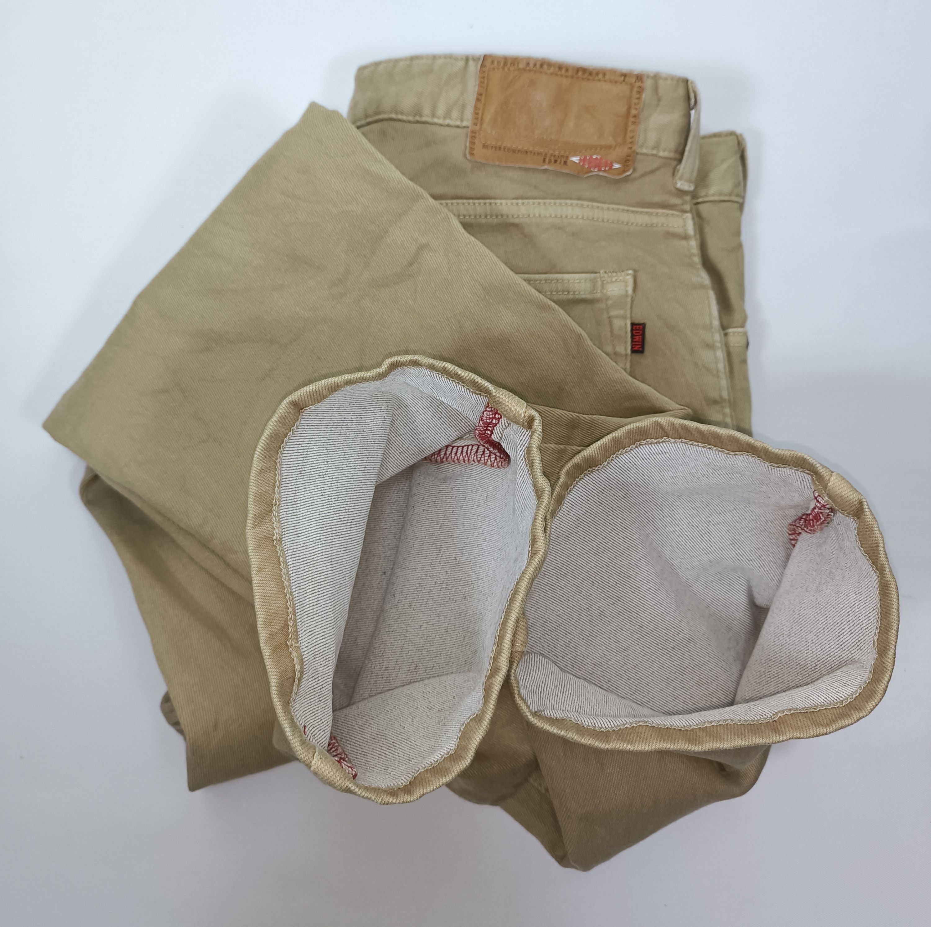 Edwin Vintage Edwin Khaki Brown Super Comfortable Jeans Size US 32 / EU 48 - 13 Thumbnail