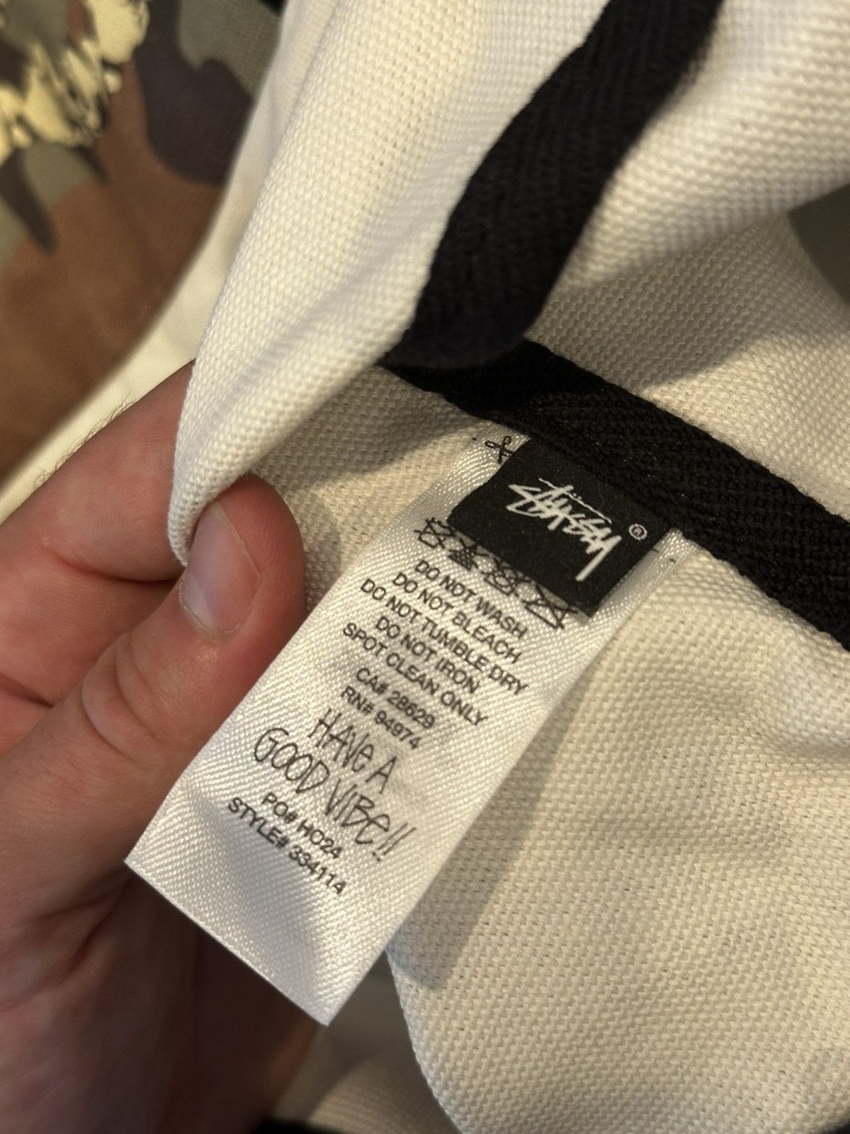 Stussy x Denim Tears Camo Messenger Bag w Patches