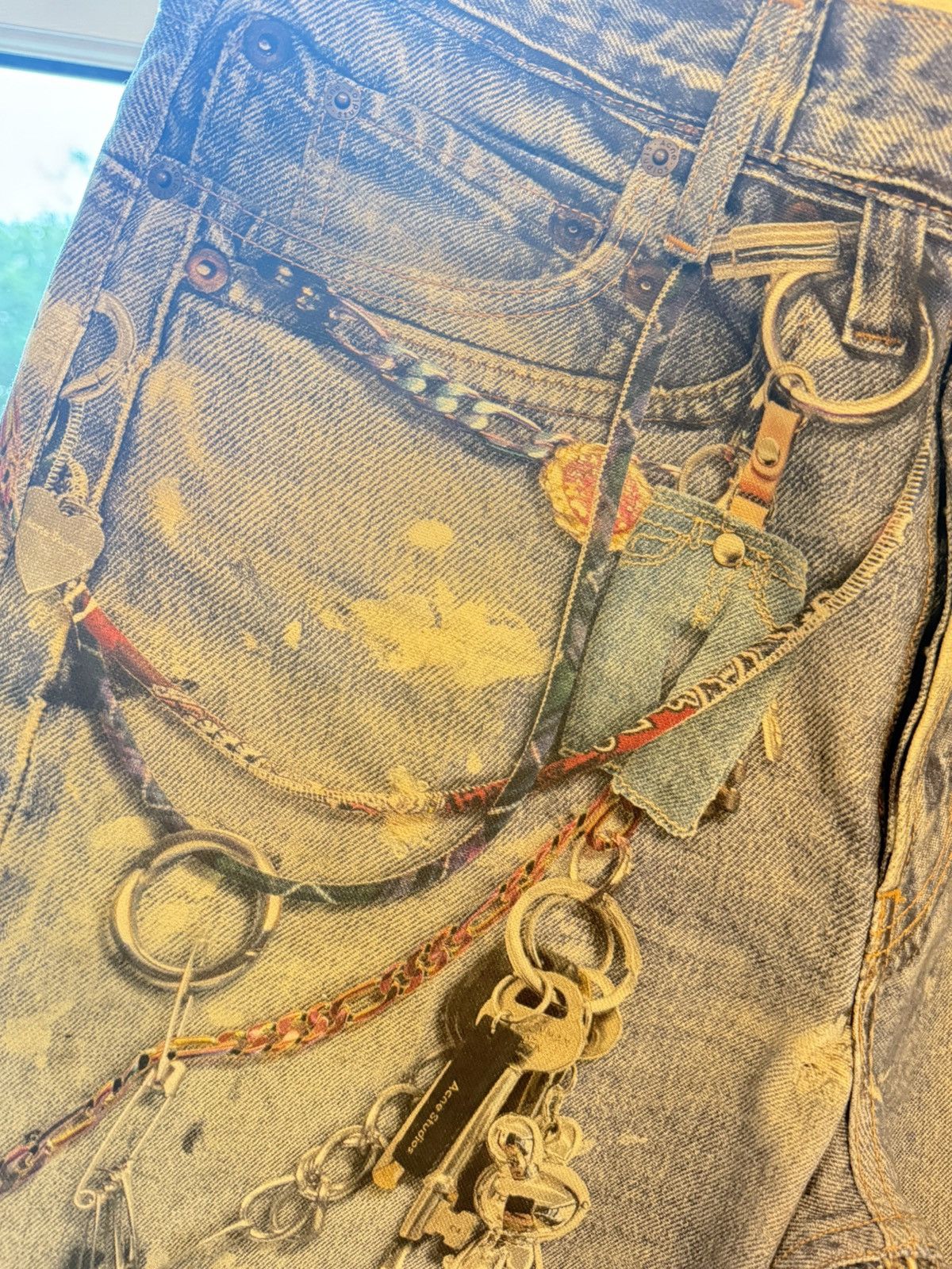 Acne Studios Acne Studios Printed Denim Size US 31 - 5 Thumbnail